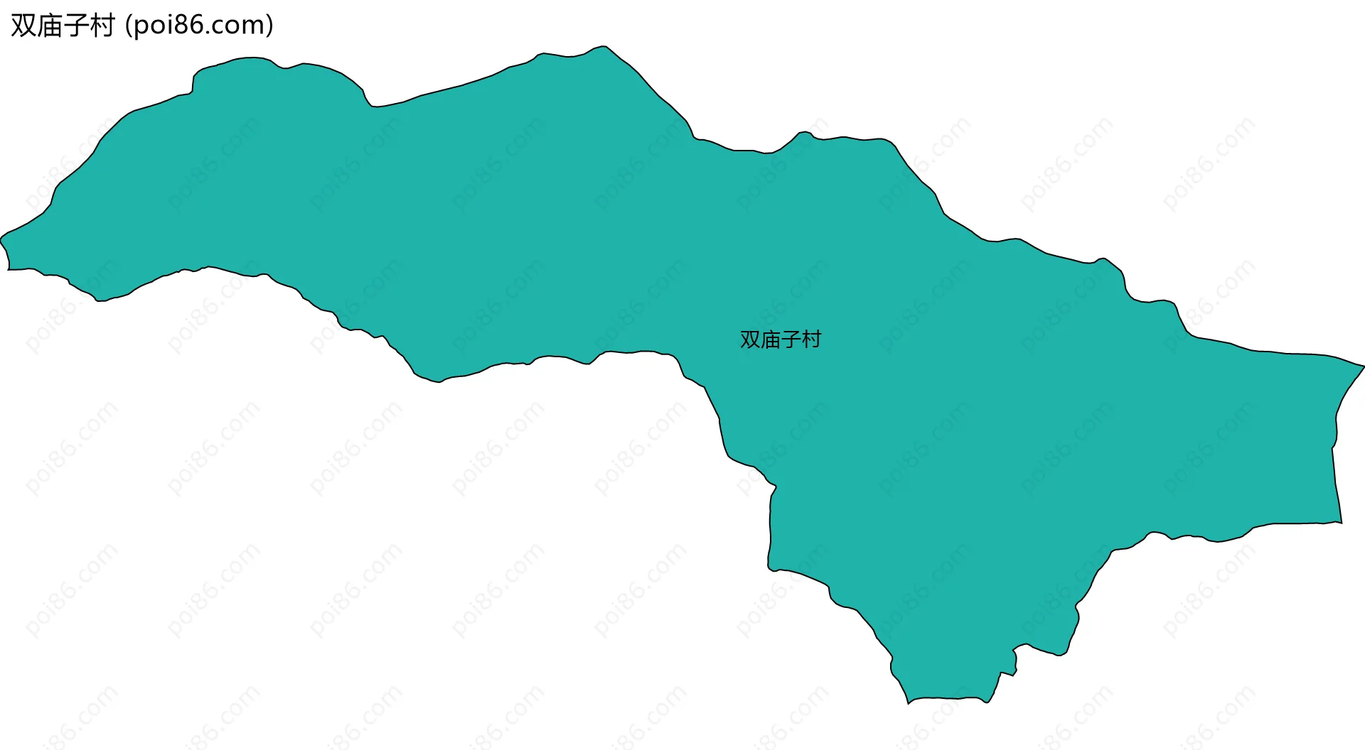 双庙子村边界地图