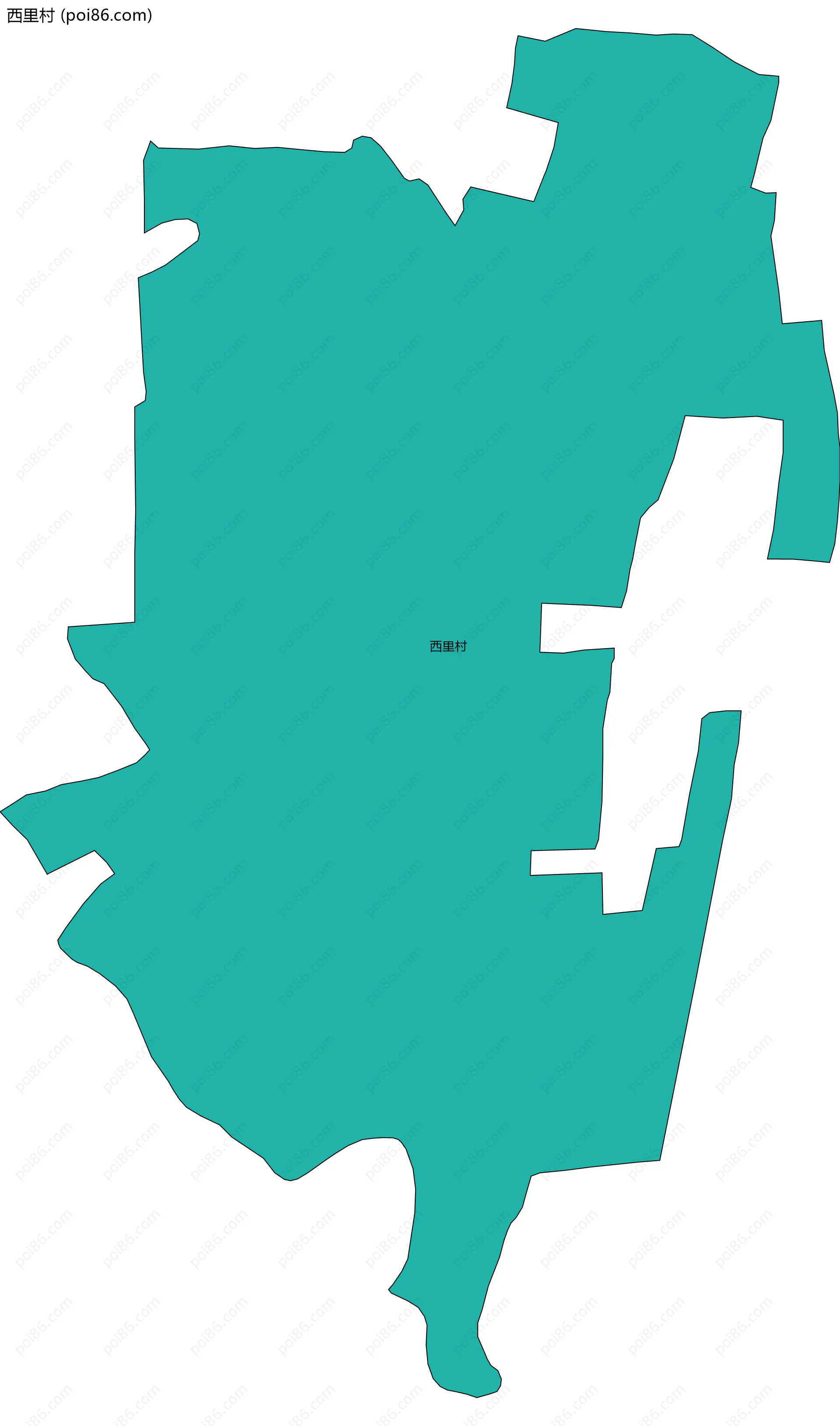 西里村边界地图