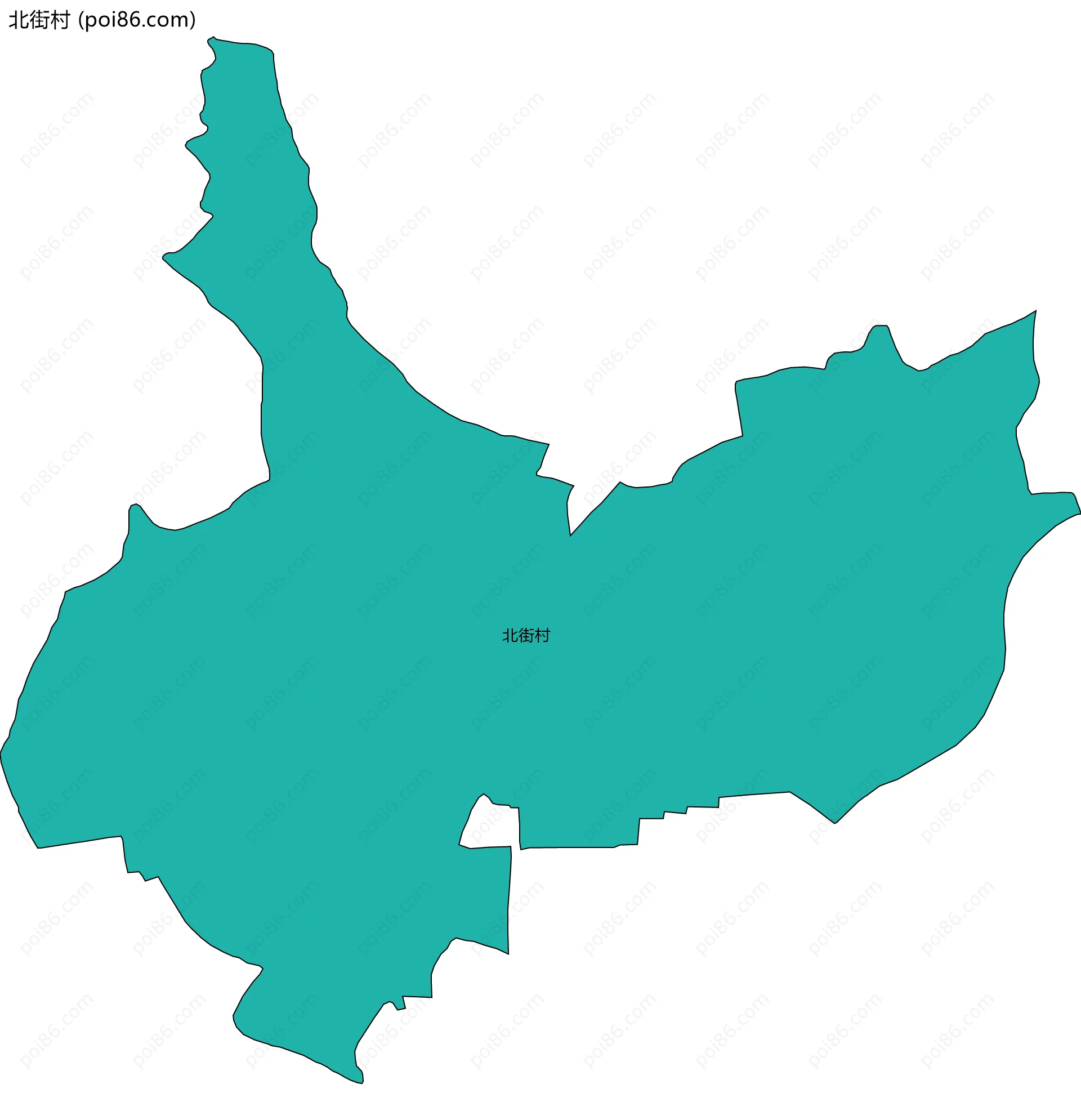 北街村边界地图