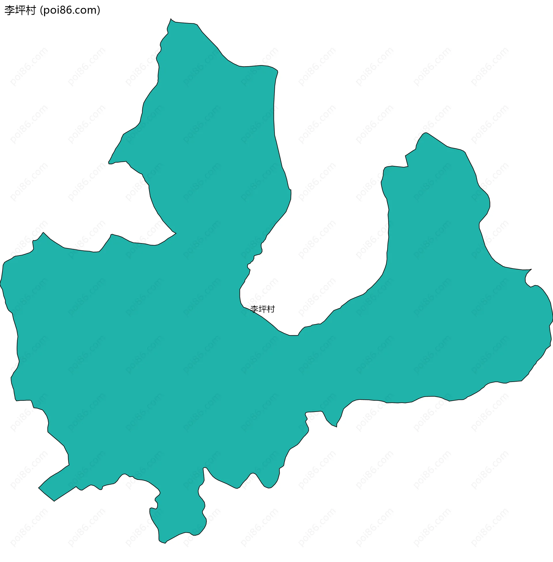 李坪村边界地图