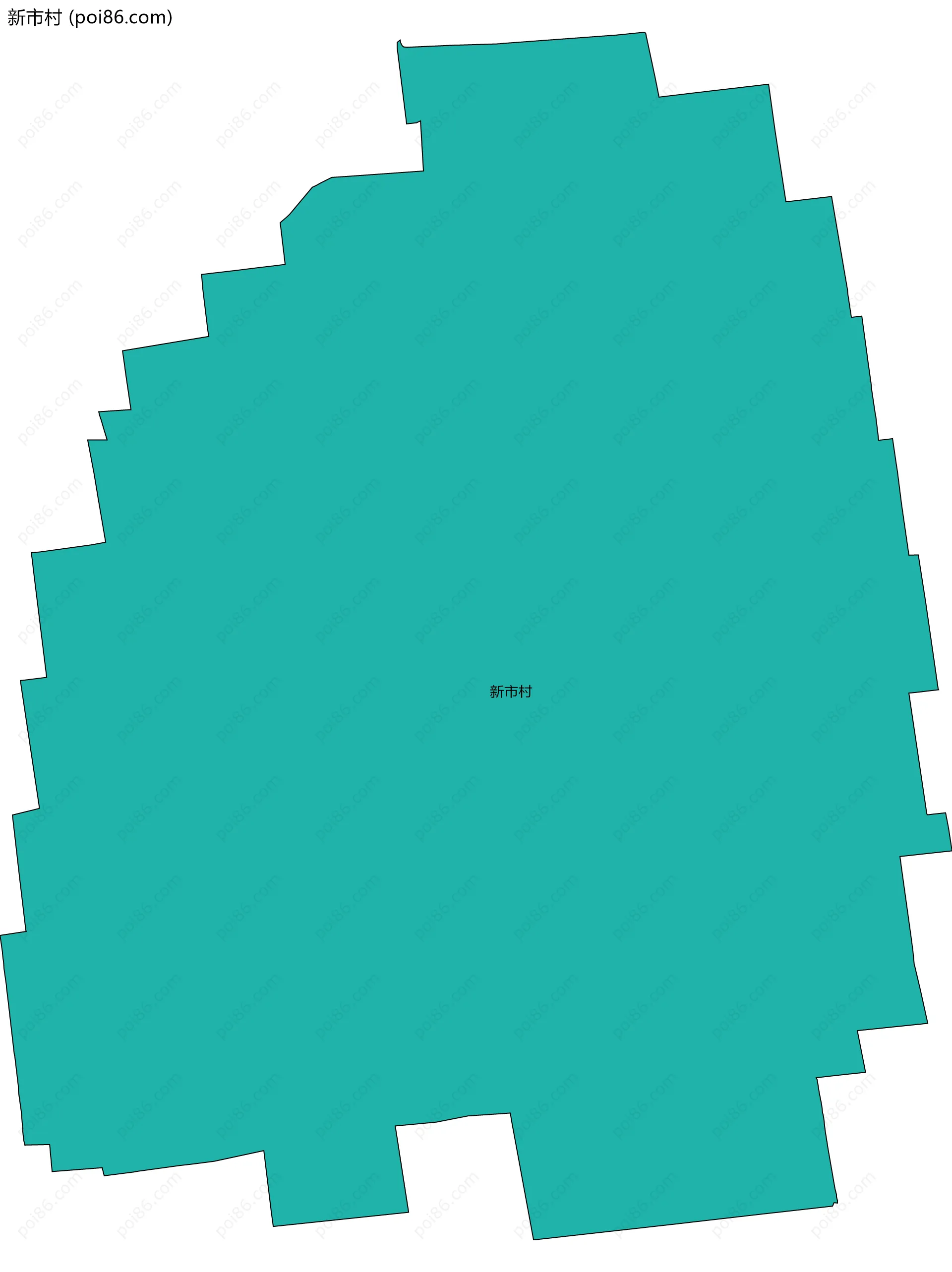 新市村边界地图