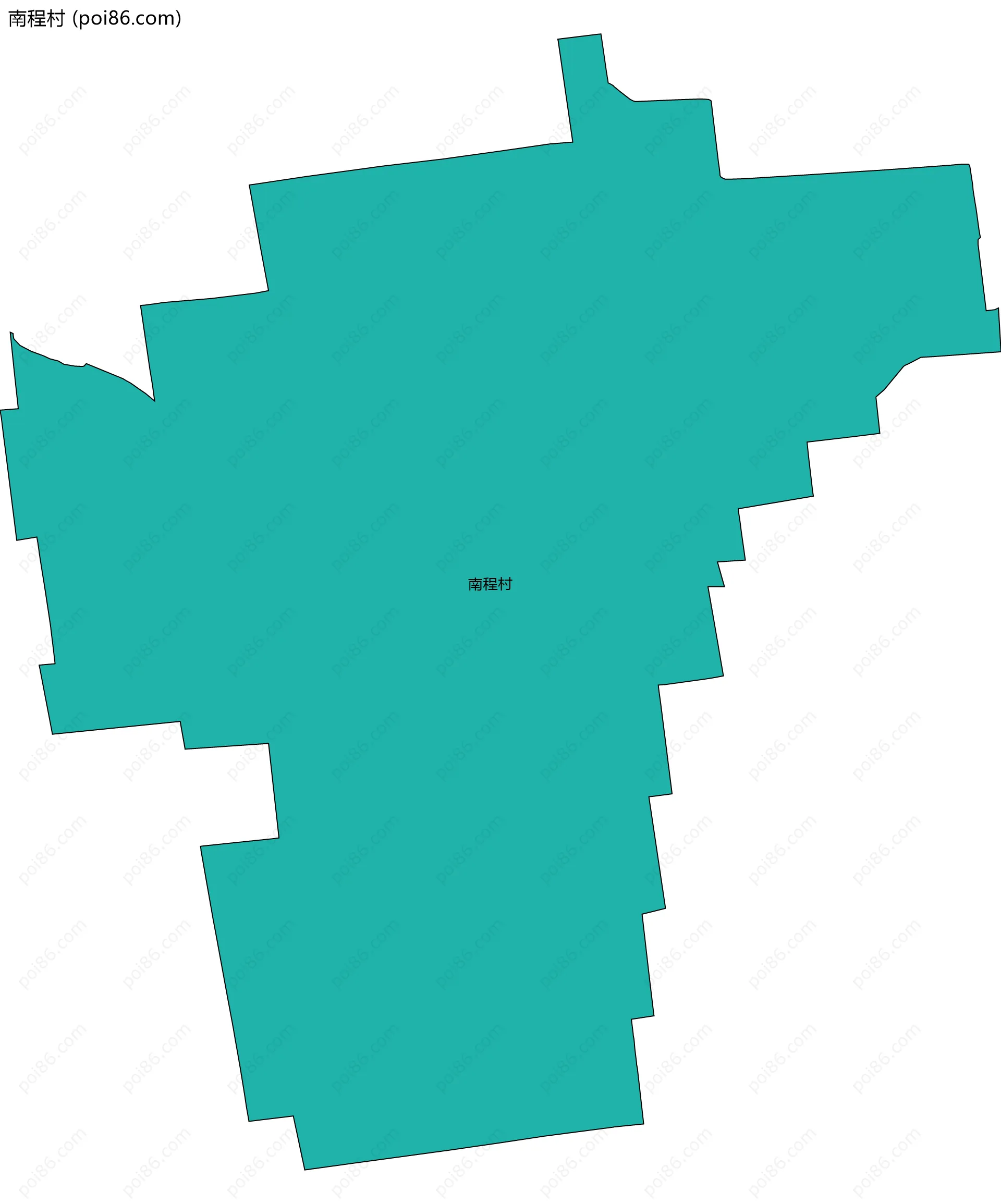 南程村边界地图