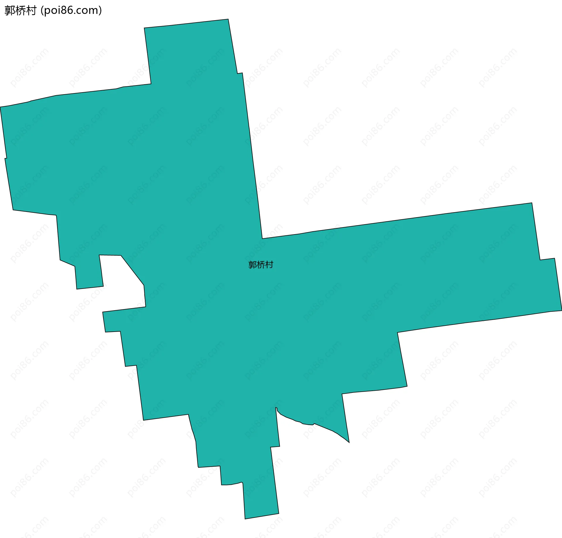 郭桥村边界地图