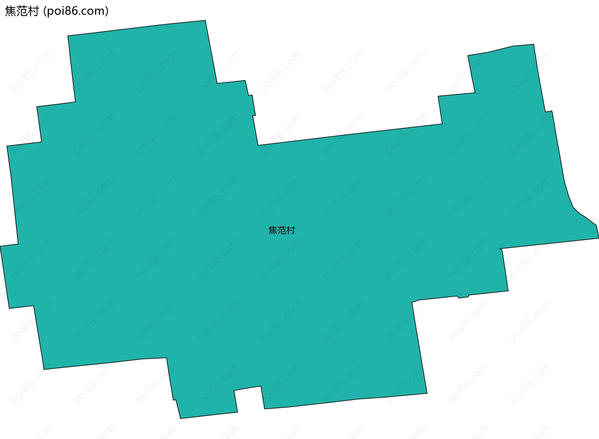 焦范村边界地图