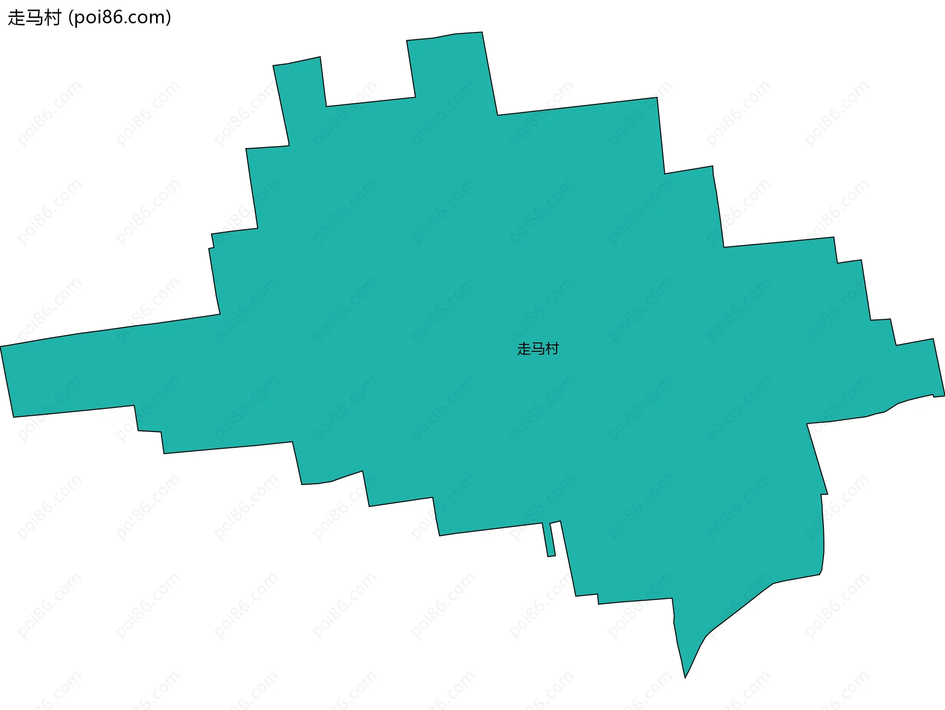 走马村边界地图