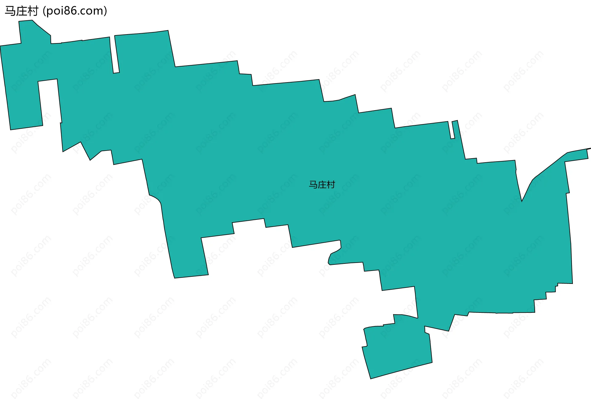 马庄村边界地图
