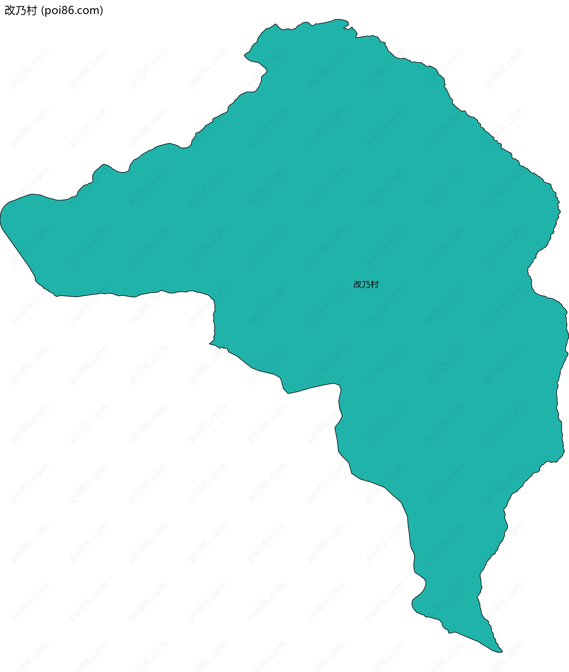 改乃村边界地图