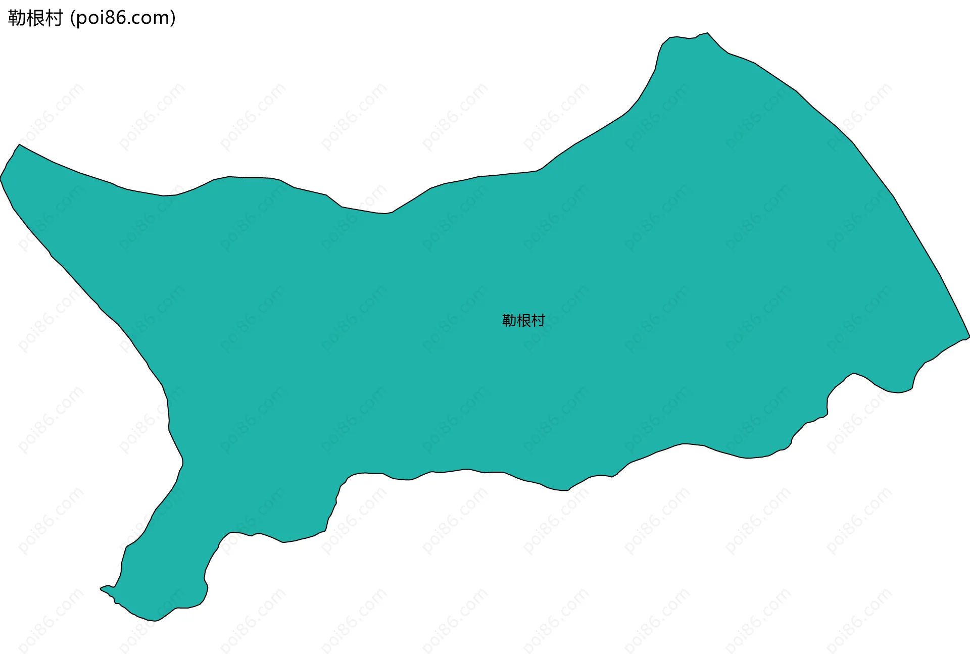 勒根村边界地图