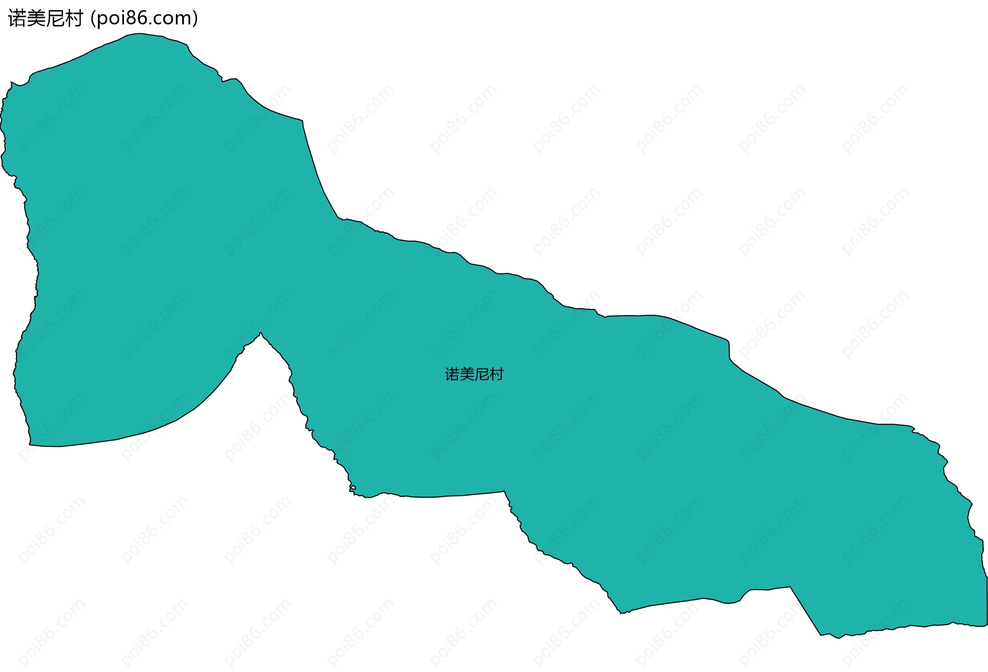 诺美尼村边界地图