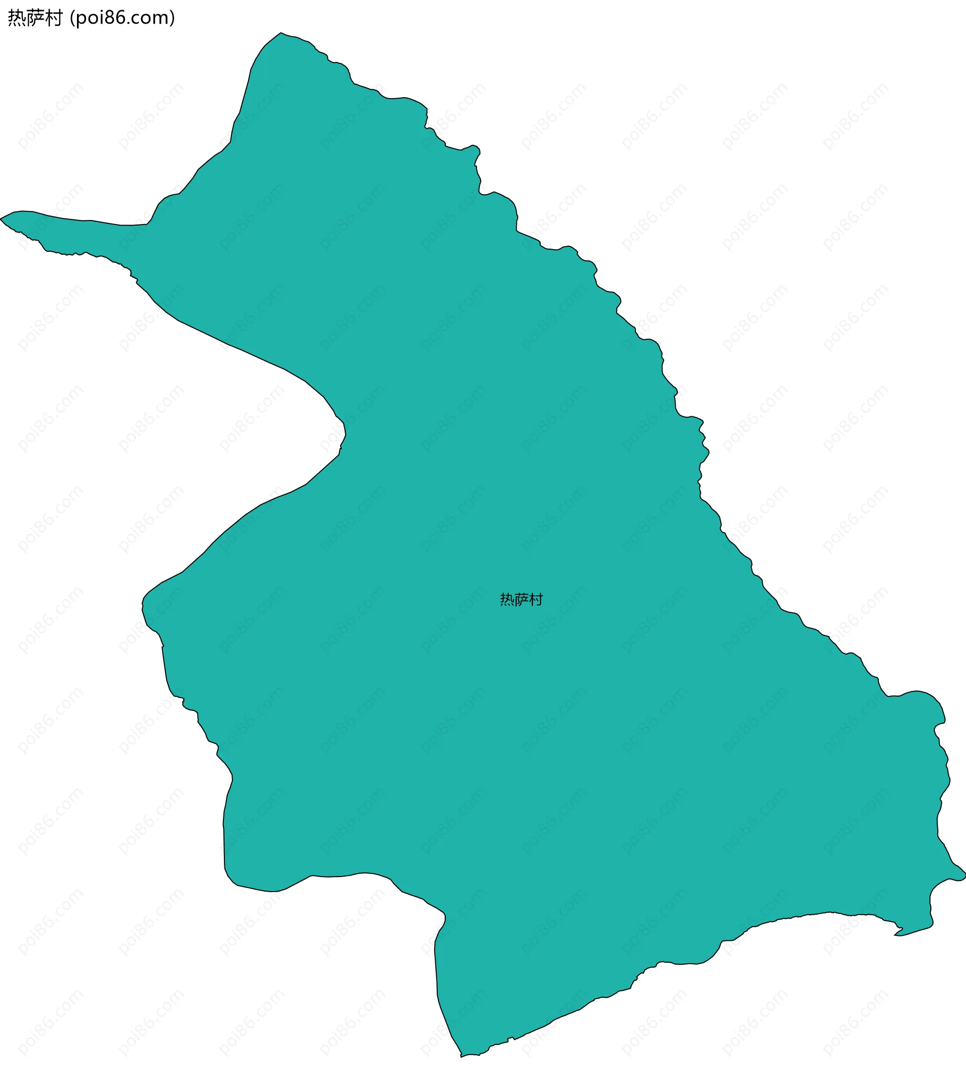 热萨村边界地图