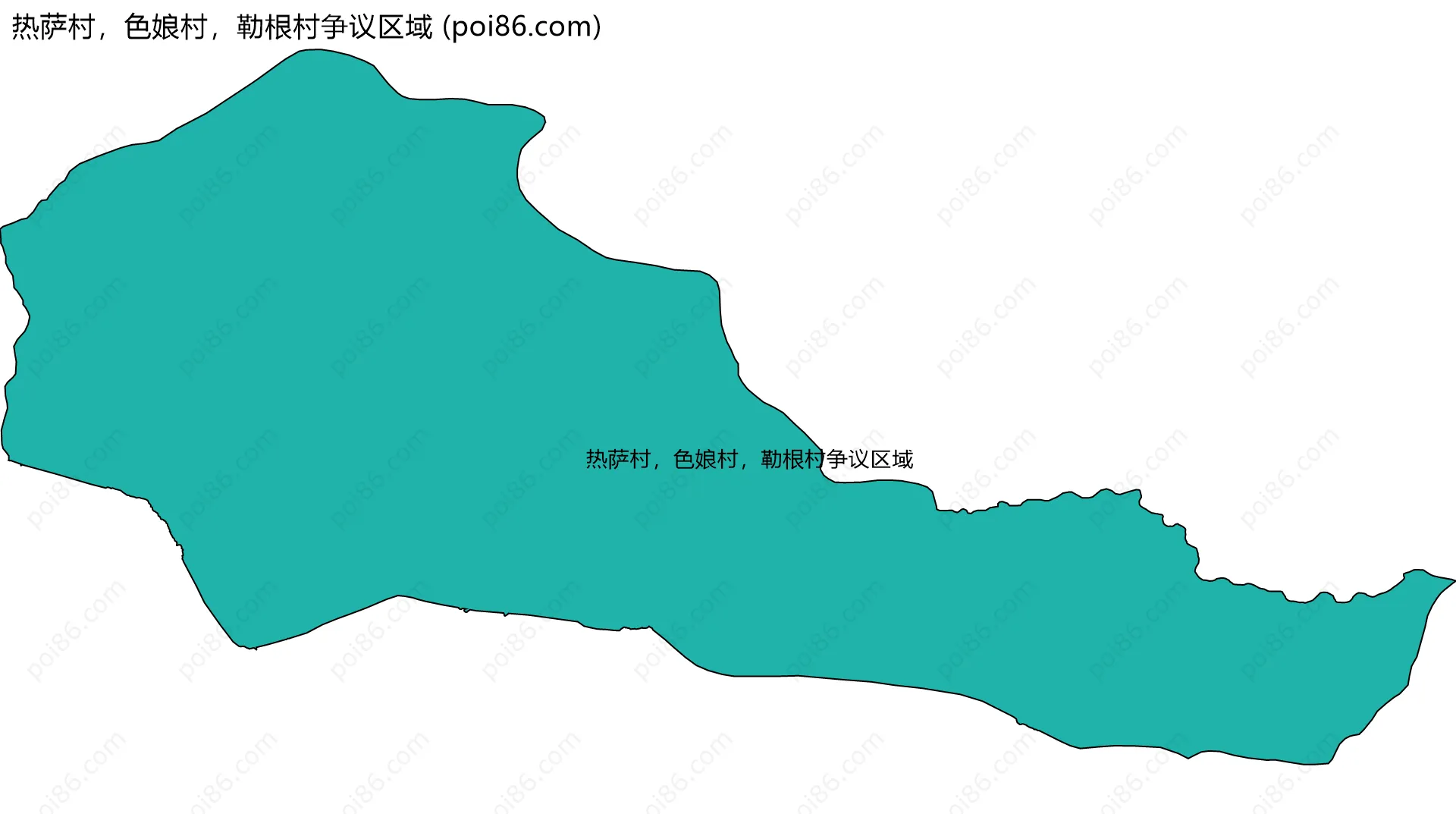 热萨村，色娘村，勒根村争议区域边界地图