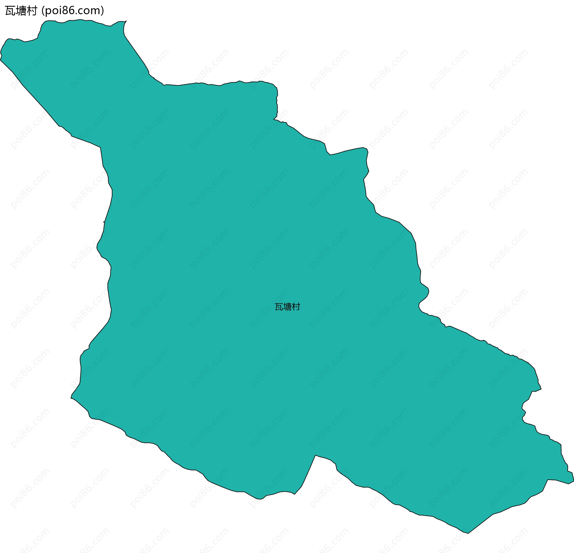 瓦塘村边界地图