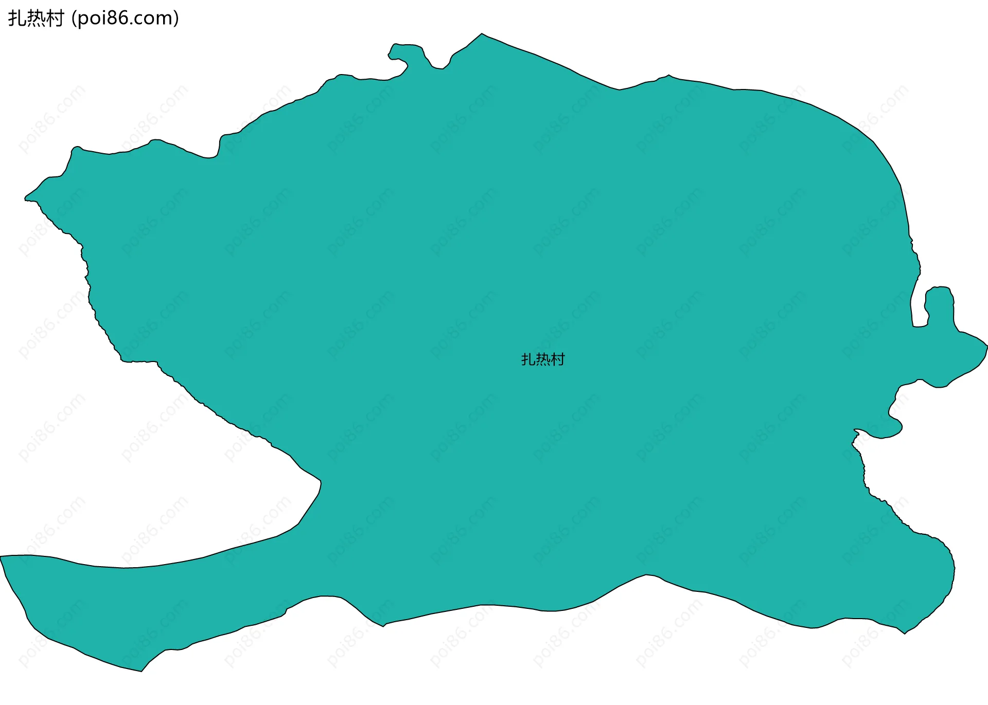 扎热村边界地图
