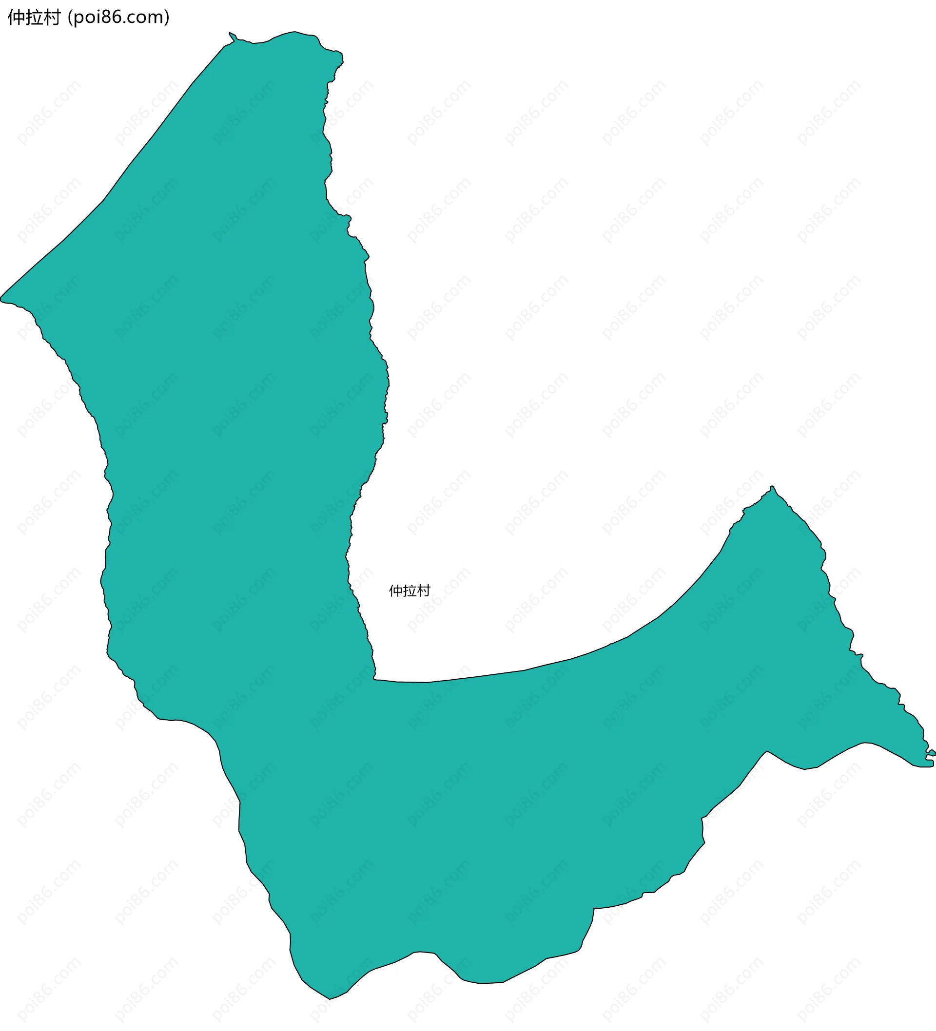 仲拉村边界地图