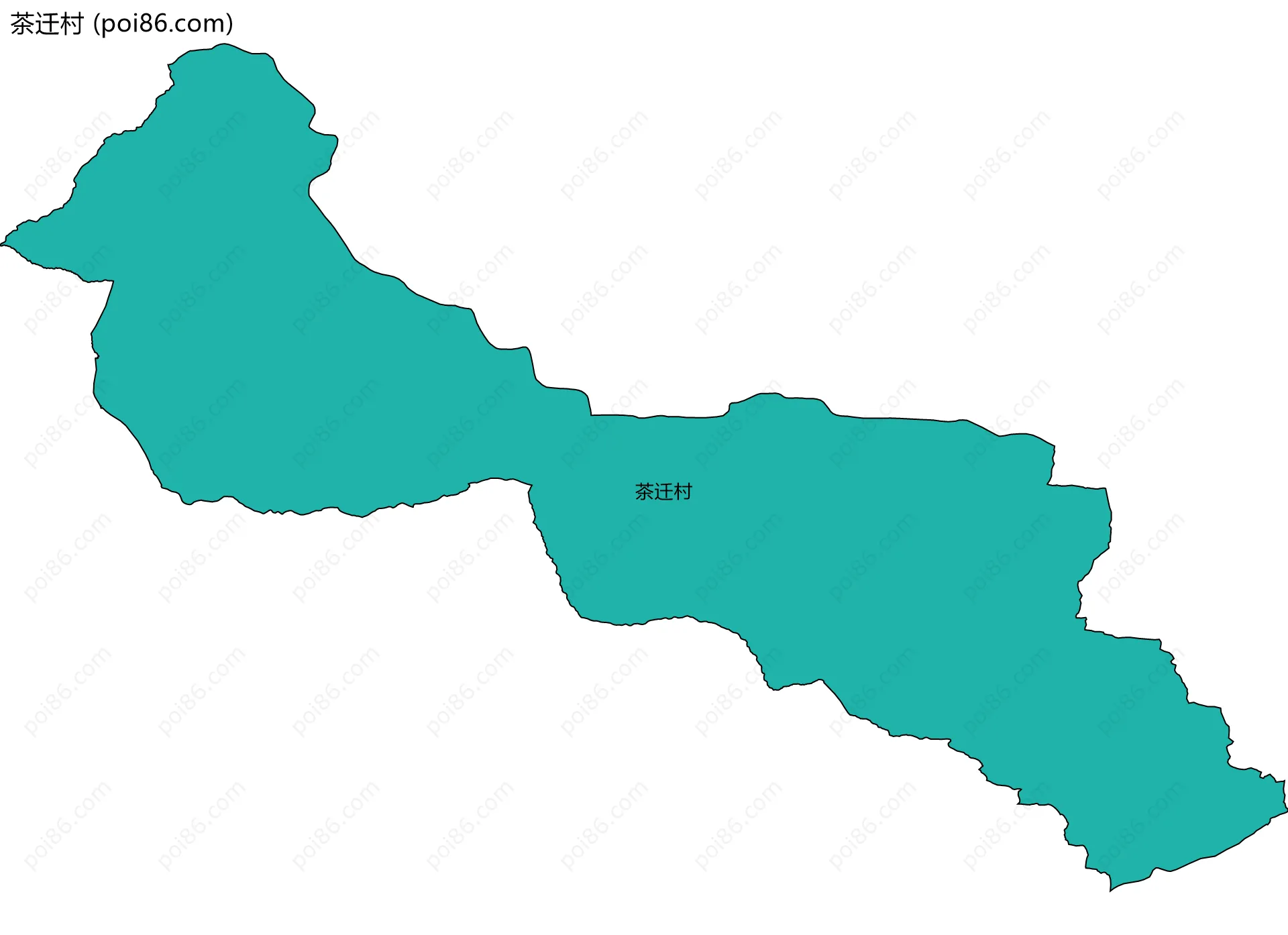 茶迁村边界地图