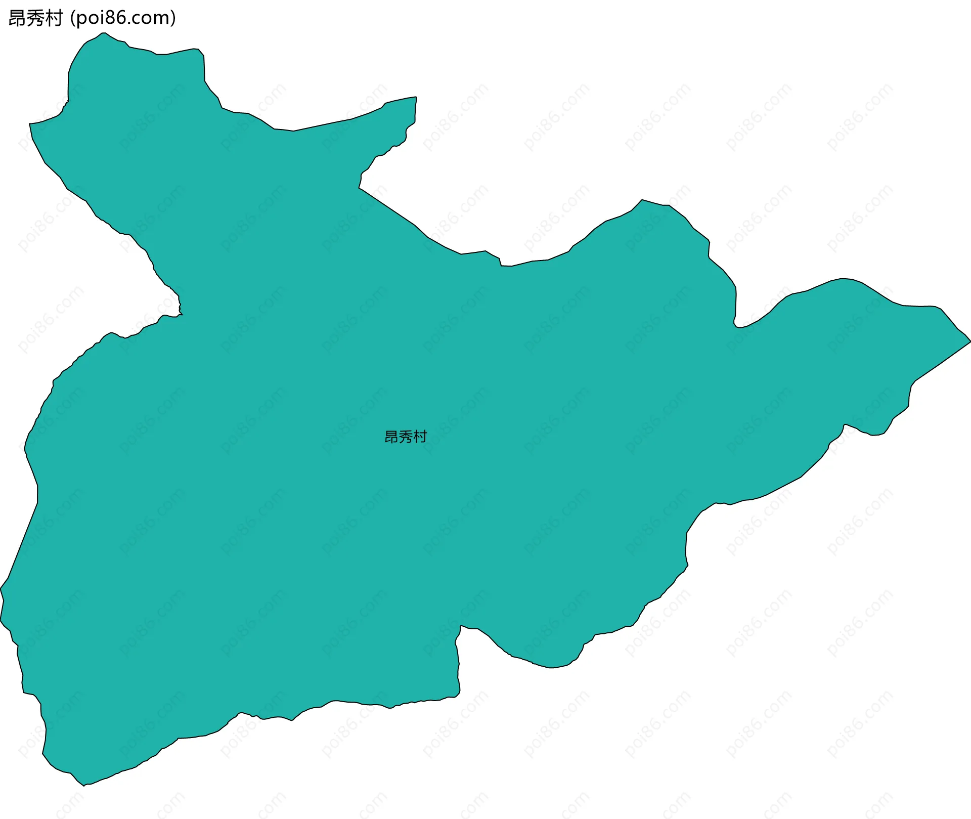 昂秀村边界地图