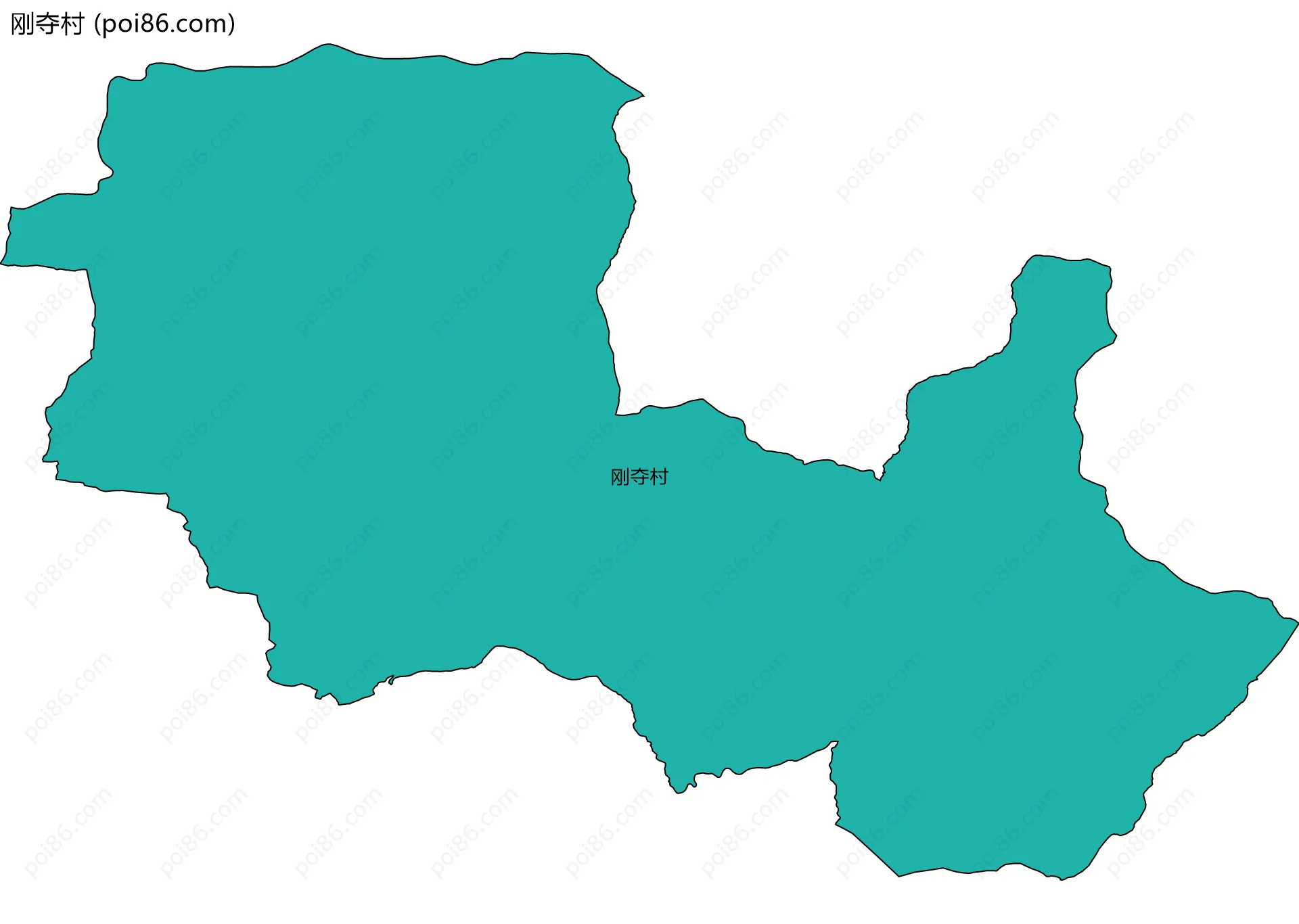 刚夺村边界地图