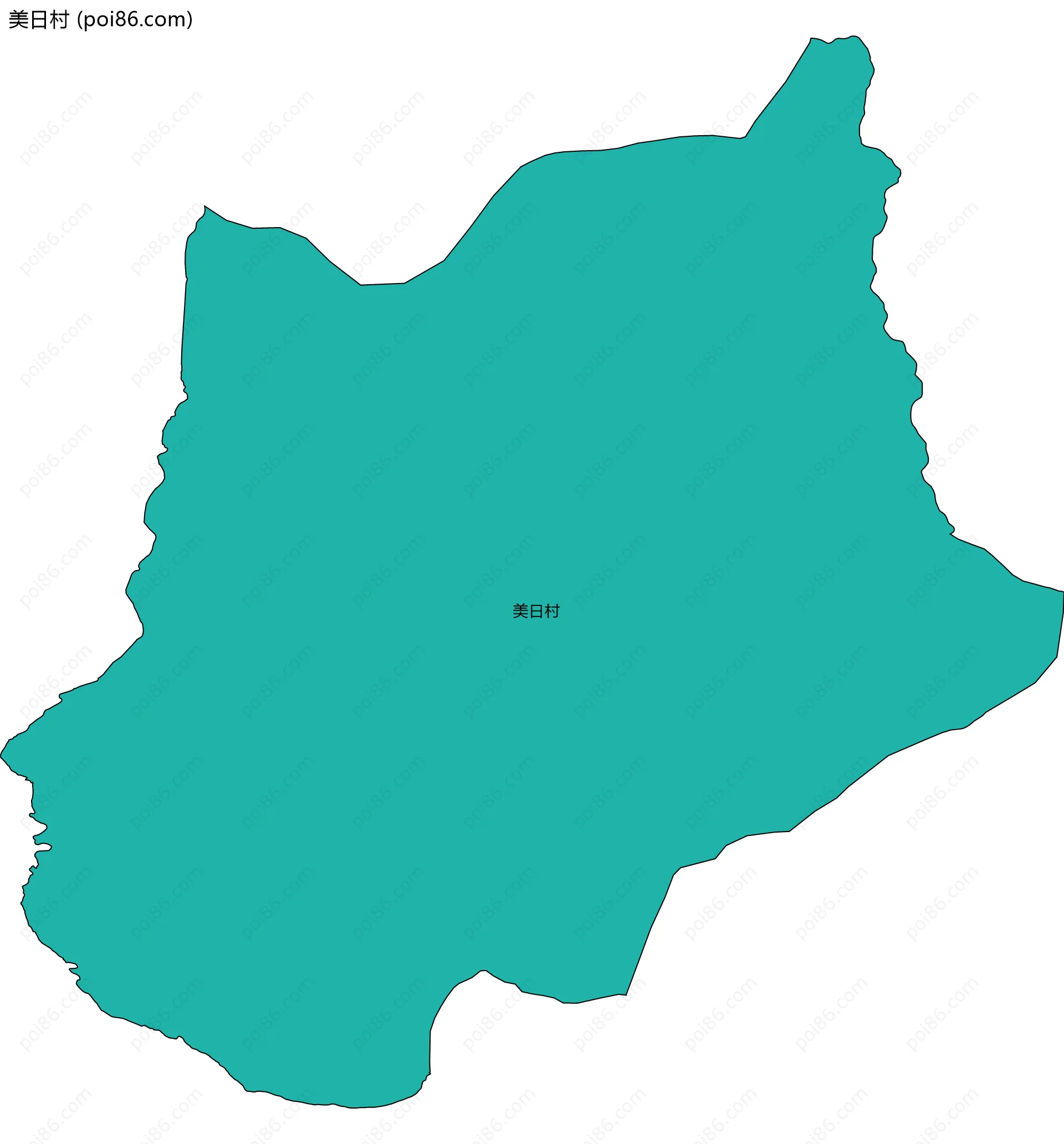 美日村边界地图