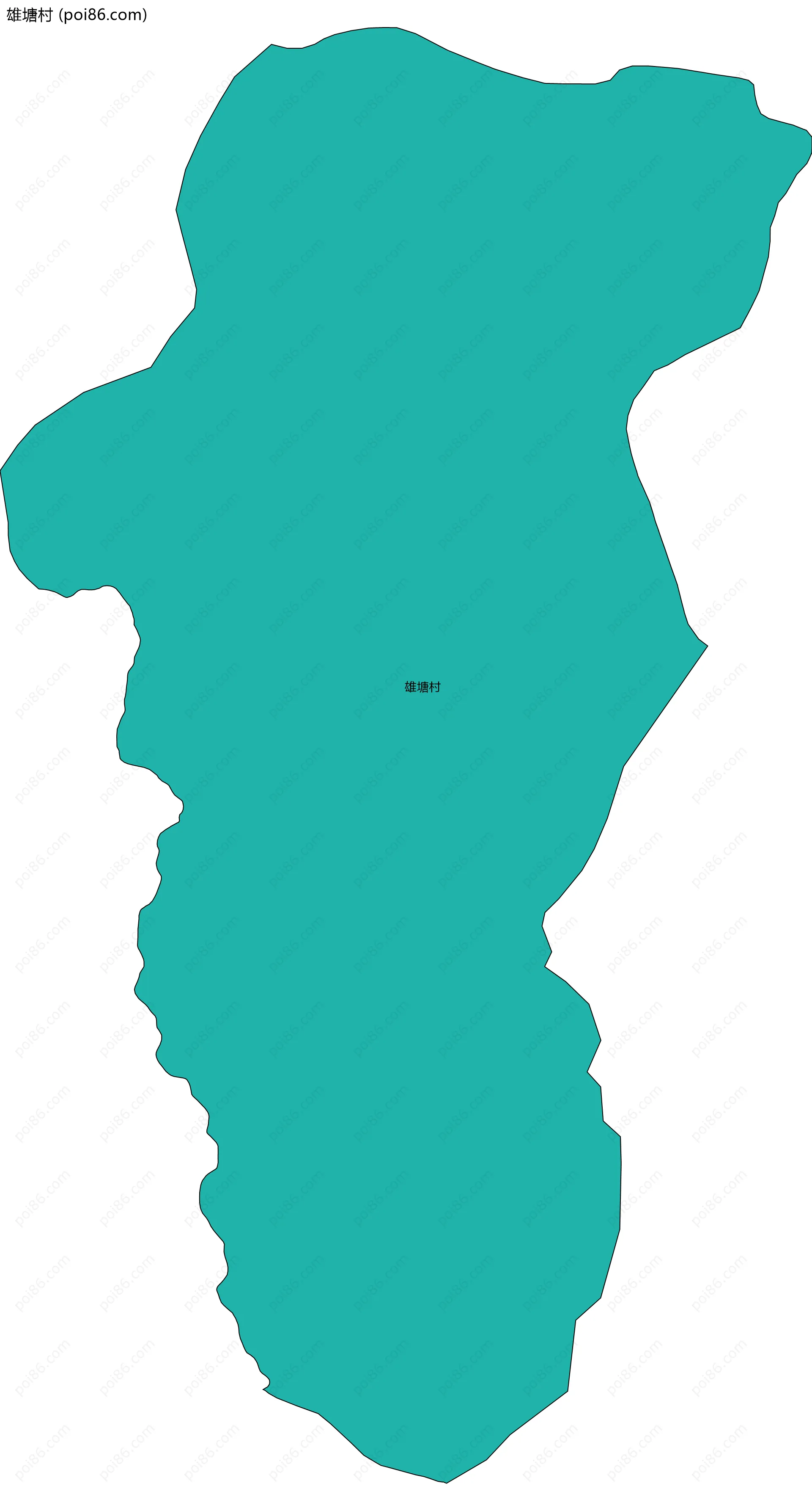 雄塘村边界地图