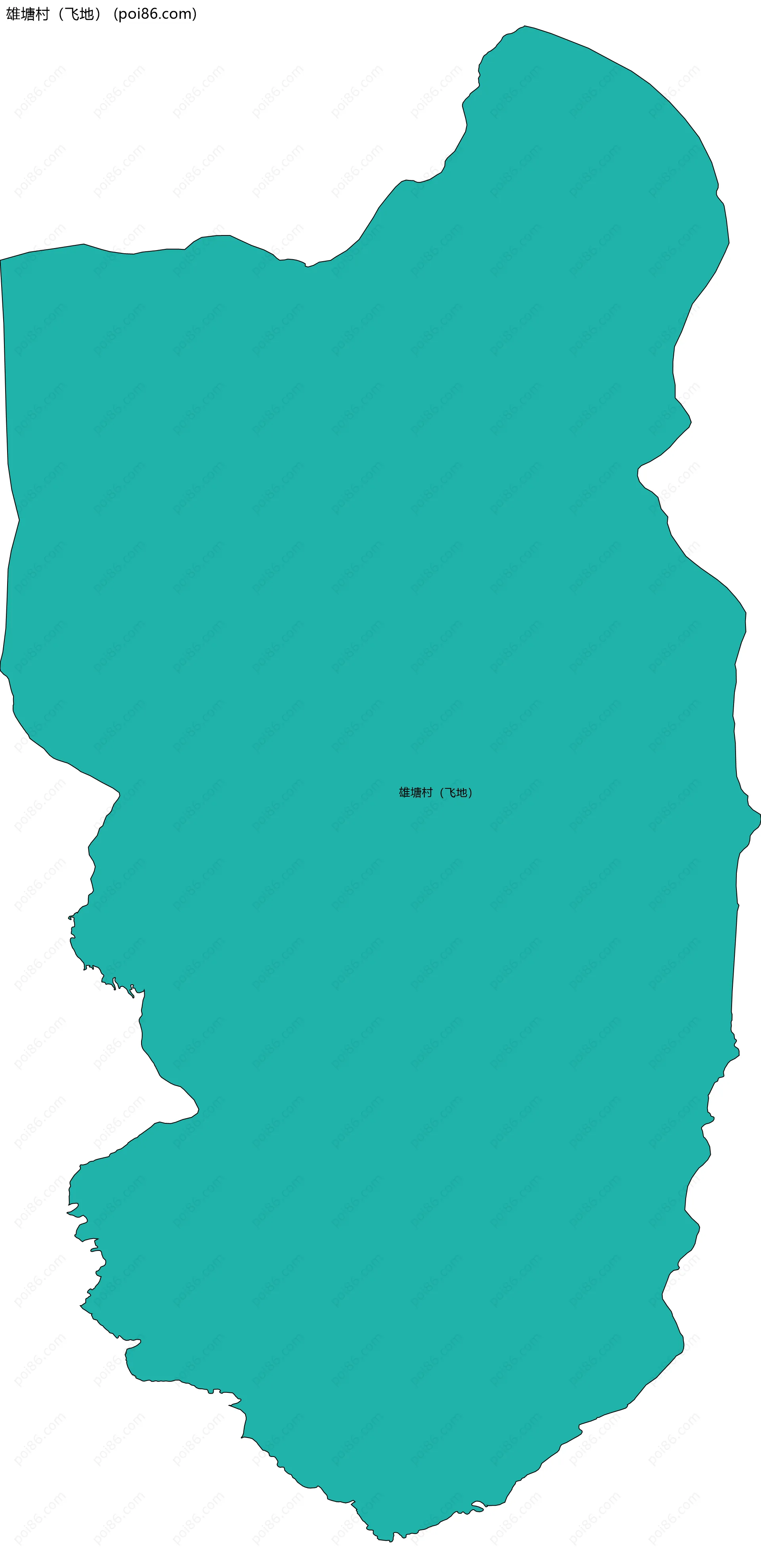 雄塘村（飞地）边界地图