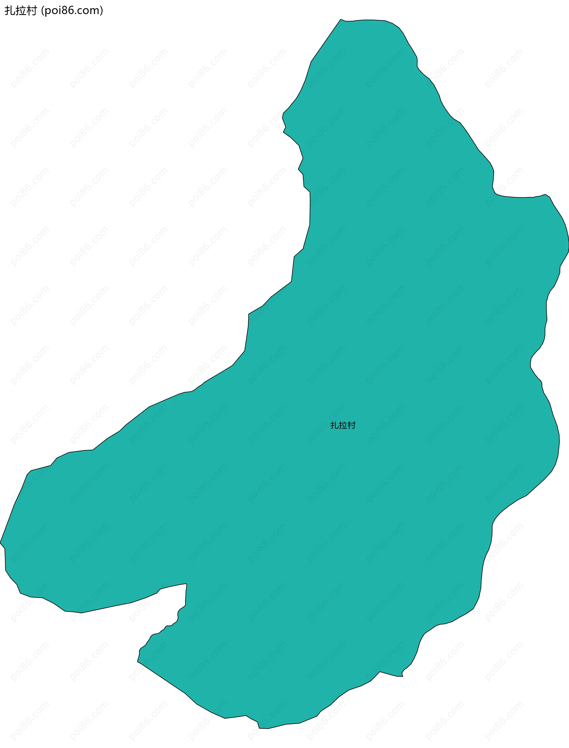 扎拉村边界地图