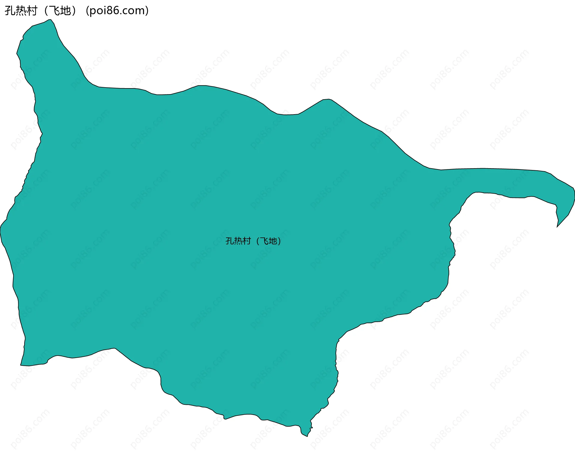 孔热村（飞地）边界地图