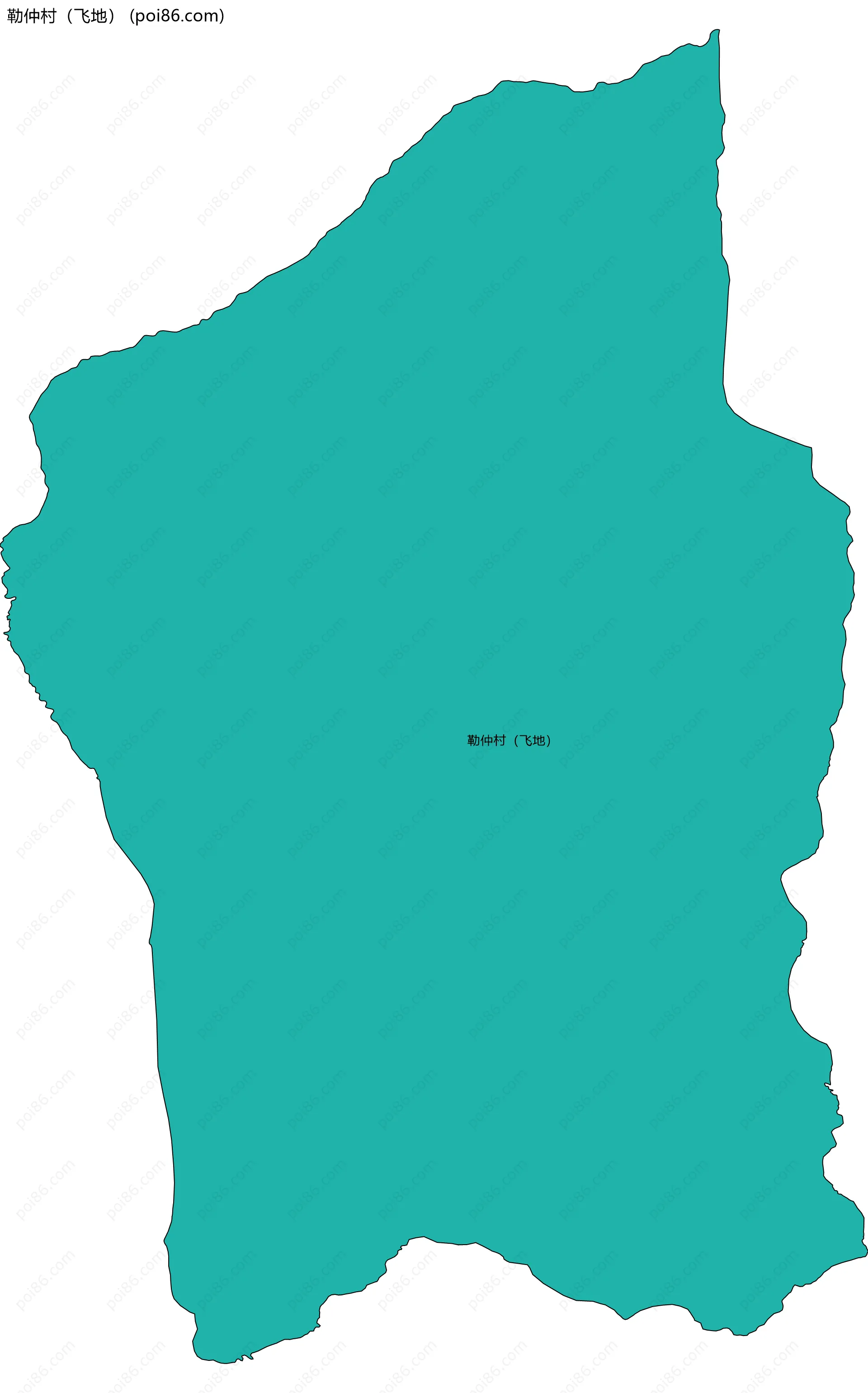 勒仲村（飞地）边界地图