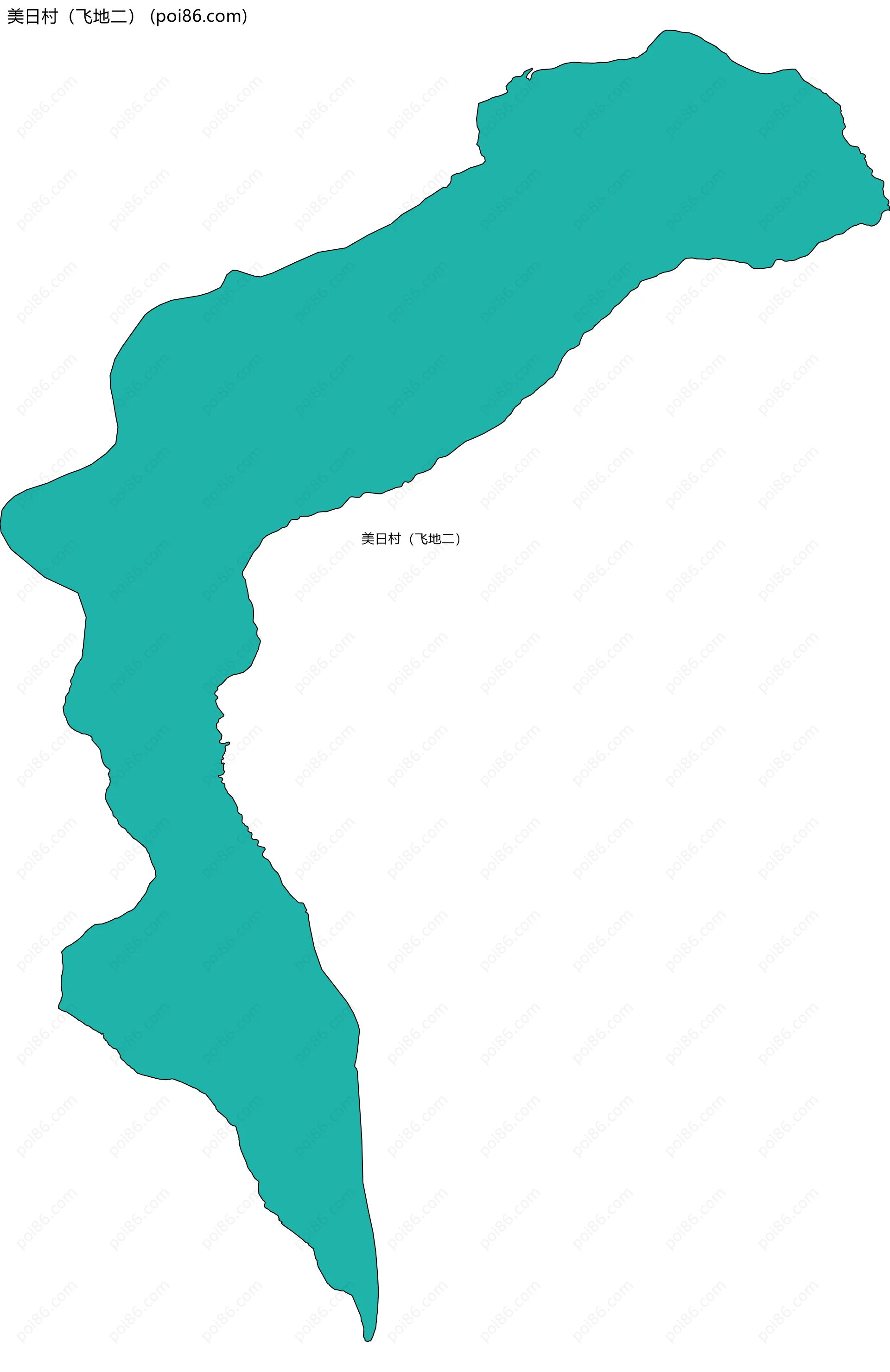 美日村（飞地二）边界地图