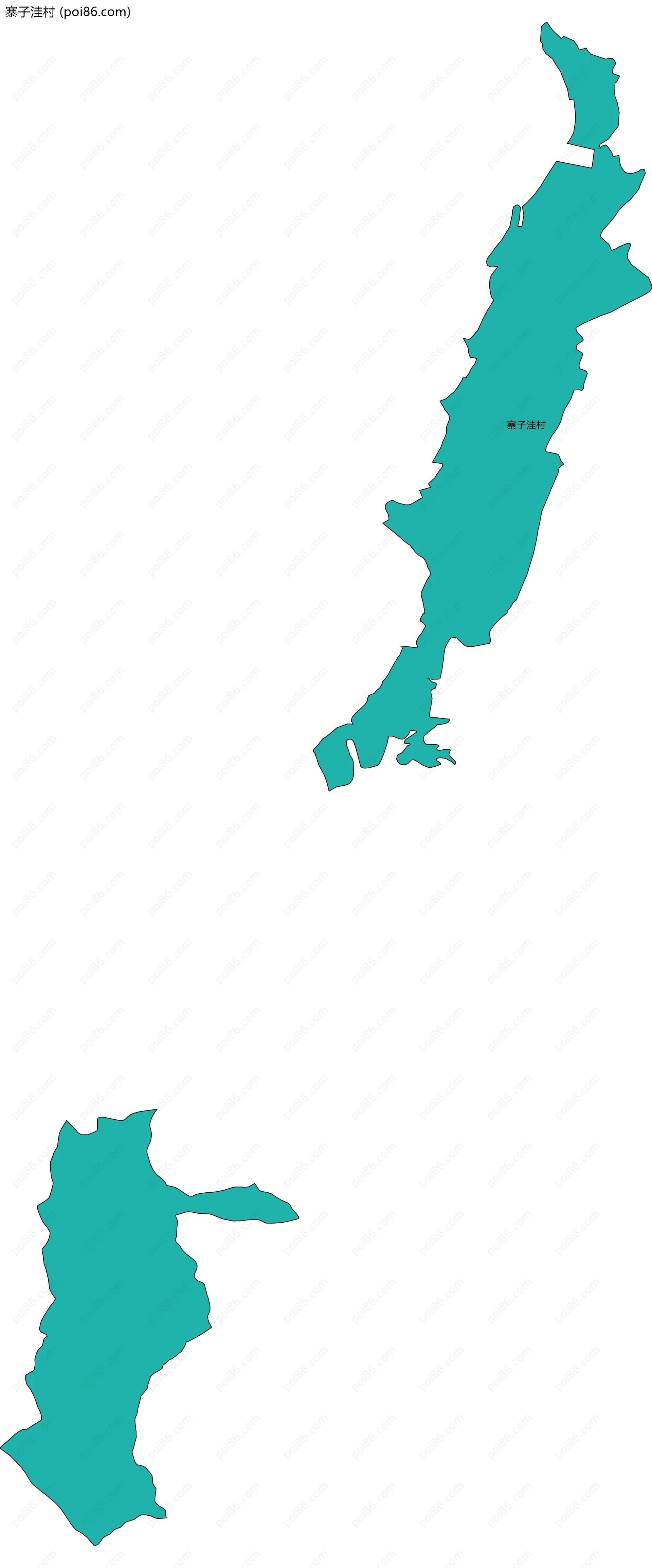 寨子洼村边界地图