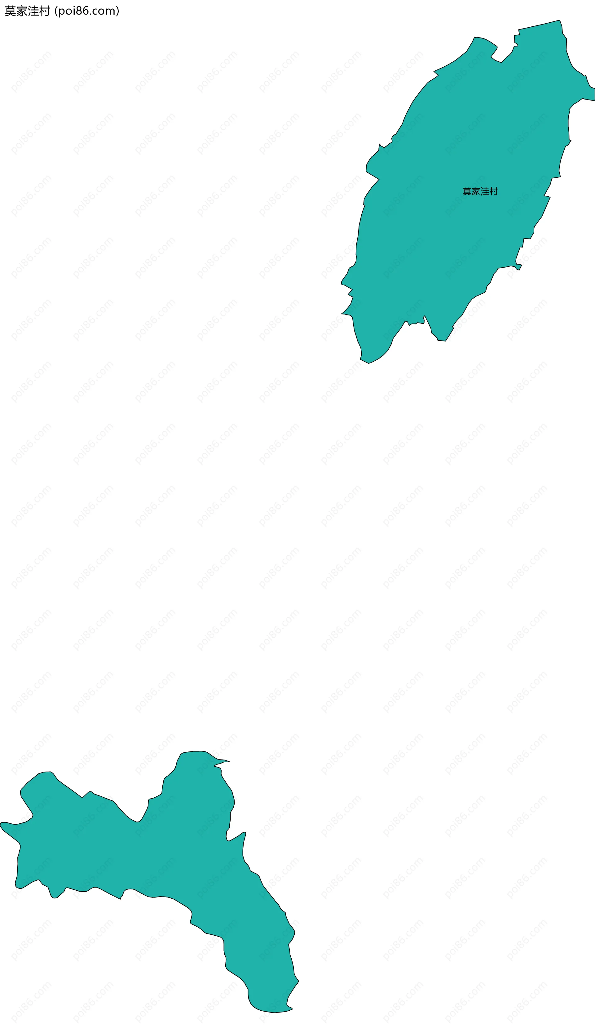 莫家洼村边界地图