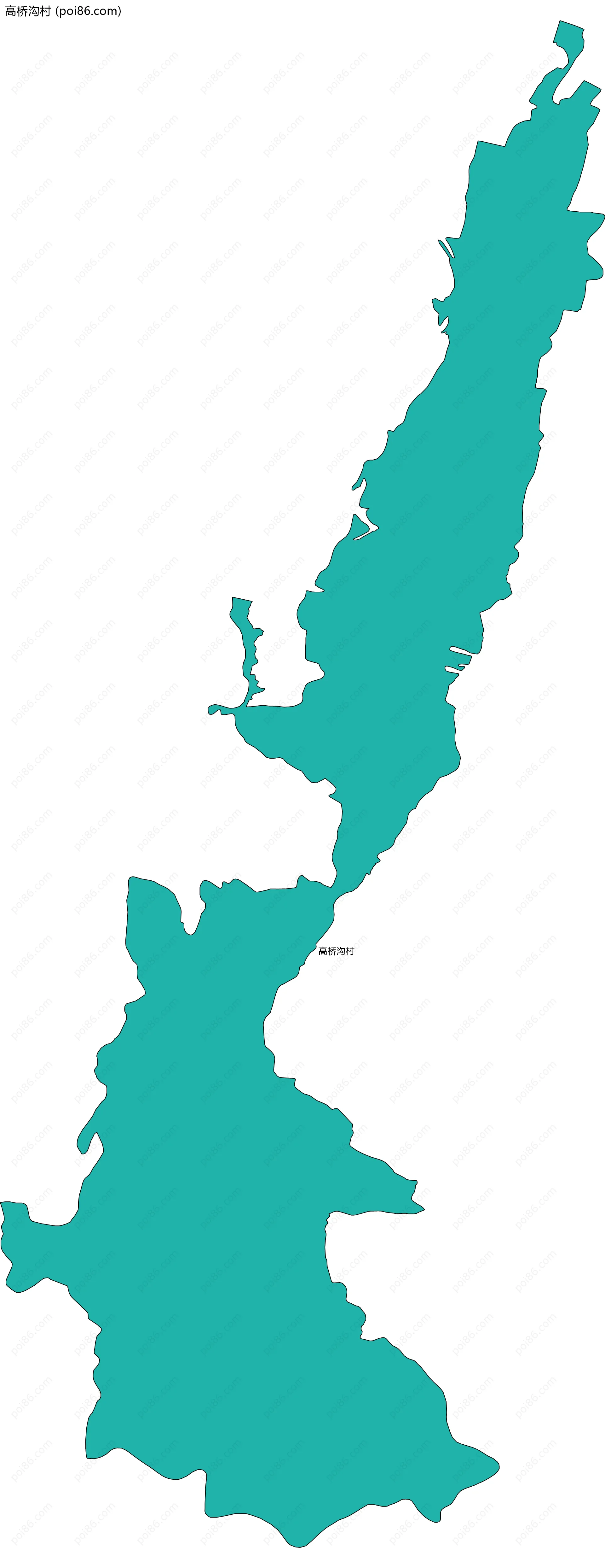 高桥沟村边界地图