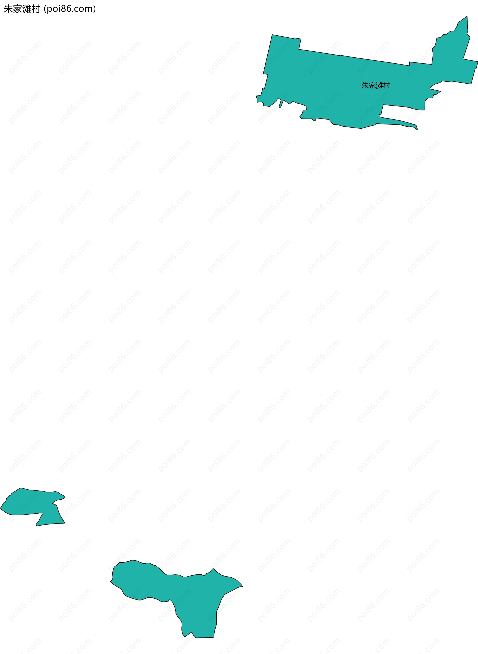 朱家滩村边界地图