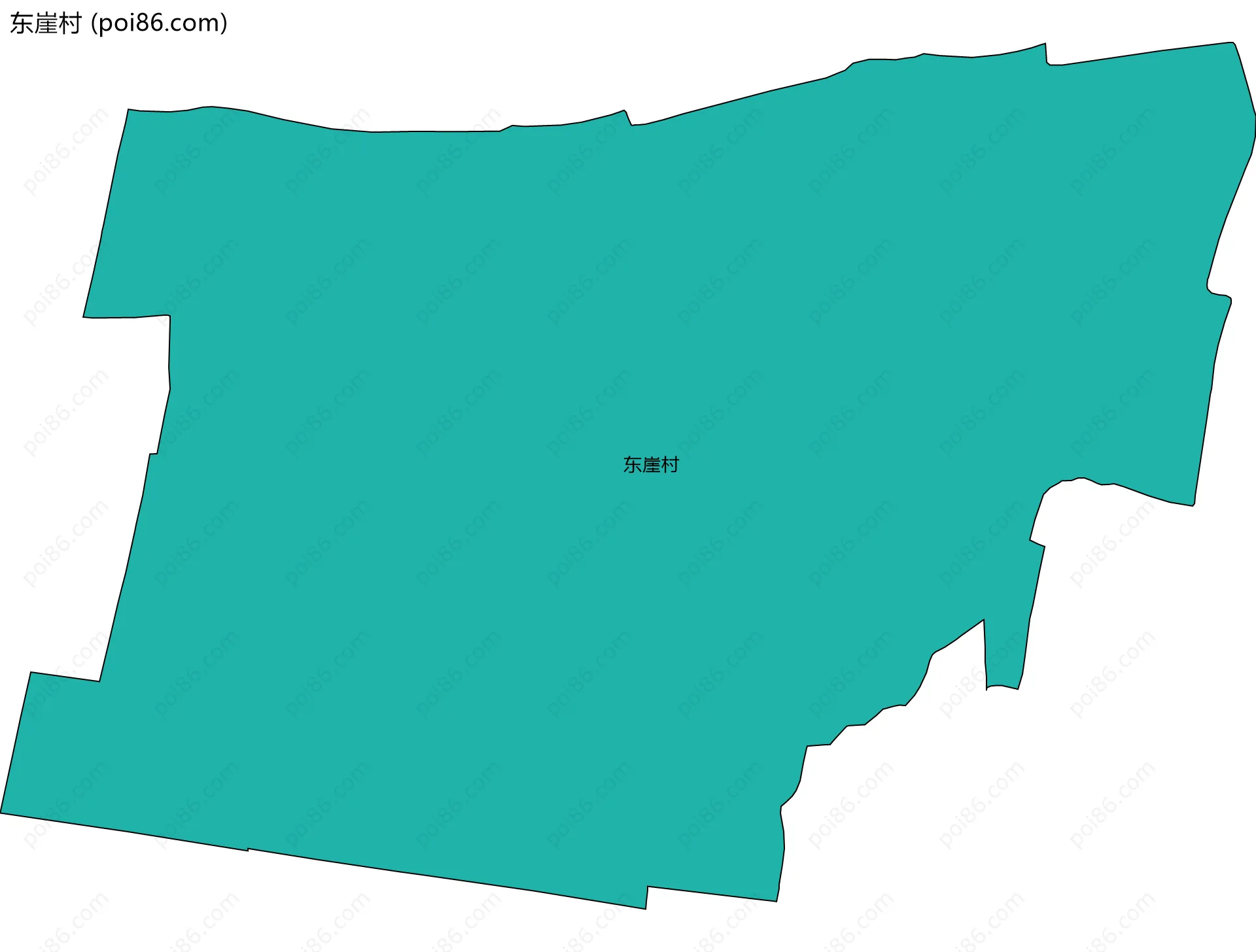 东崖村边界地图