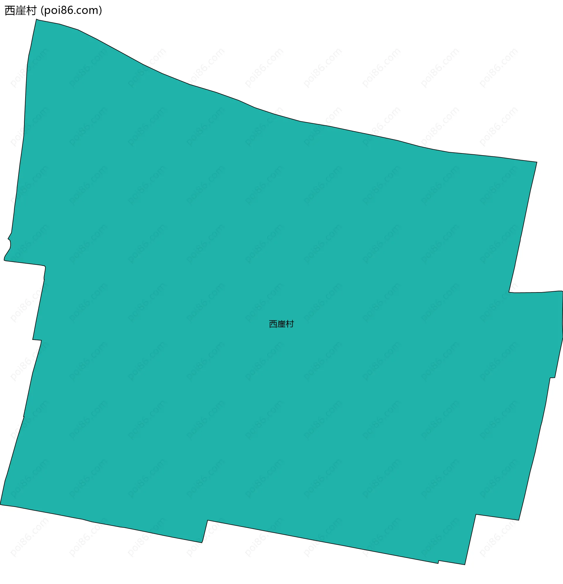 西崖村边界地图