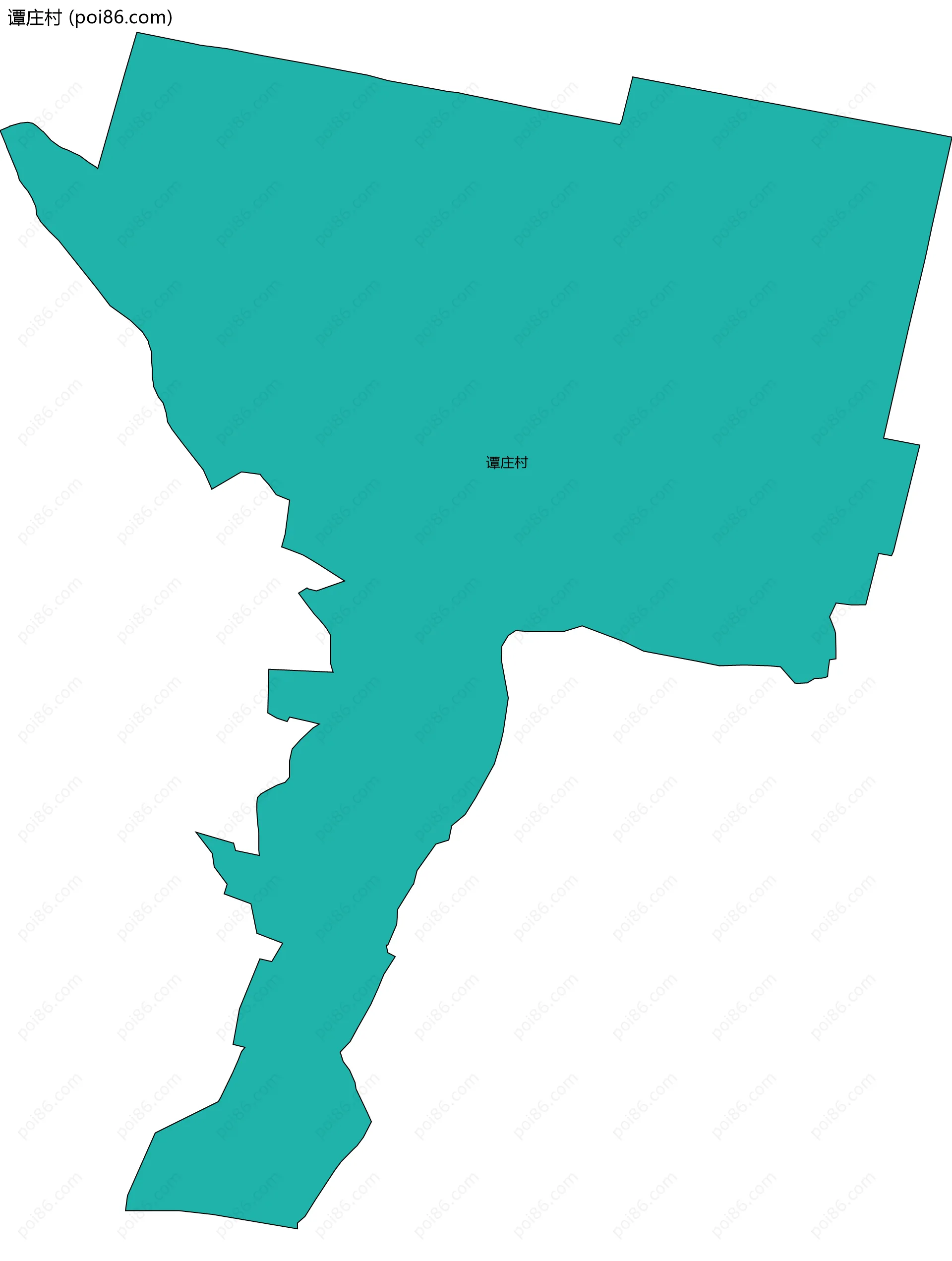 谭庄村边界地图