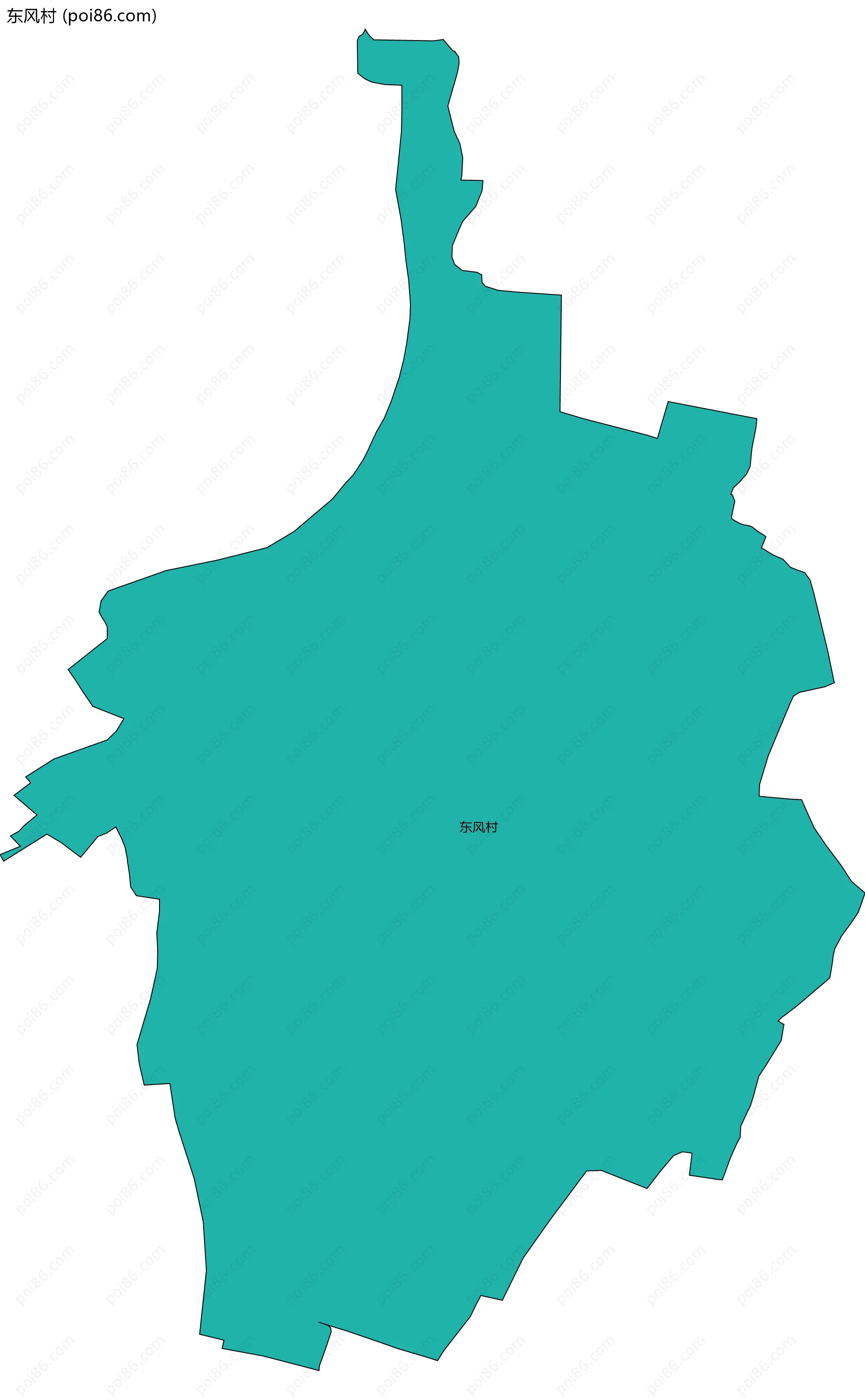 东风村边界地图