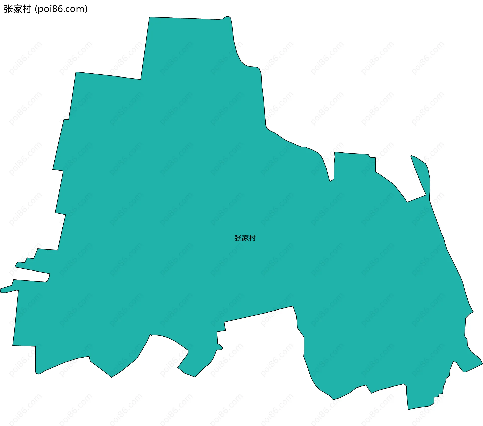 张家村边界地图