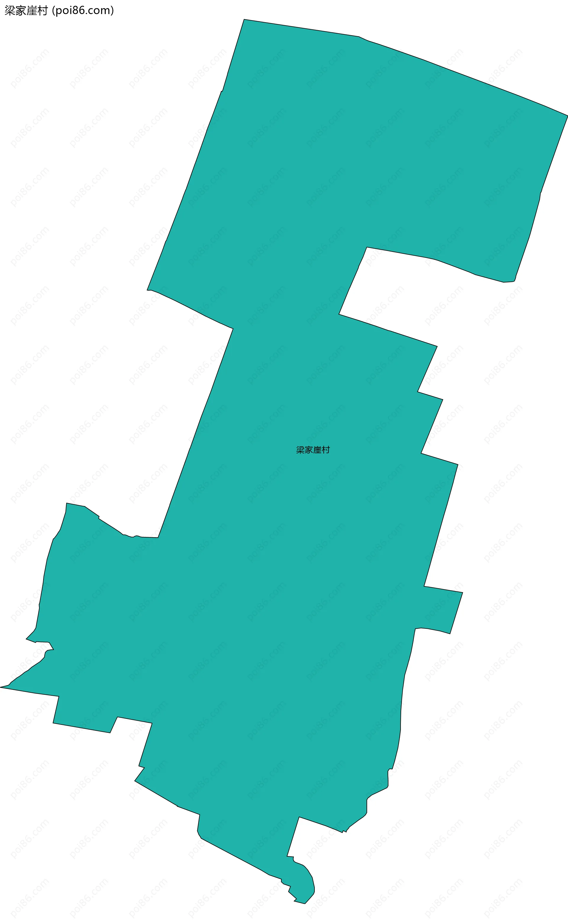 梁家崖村边界地图