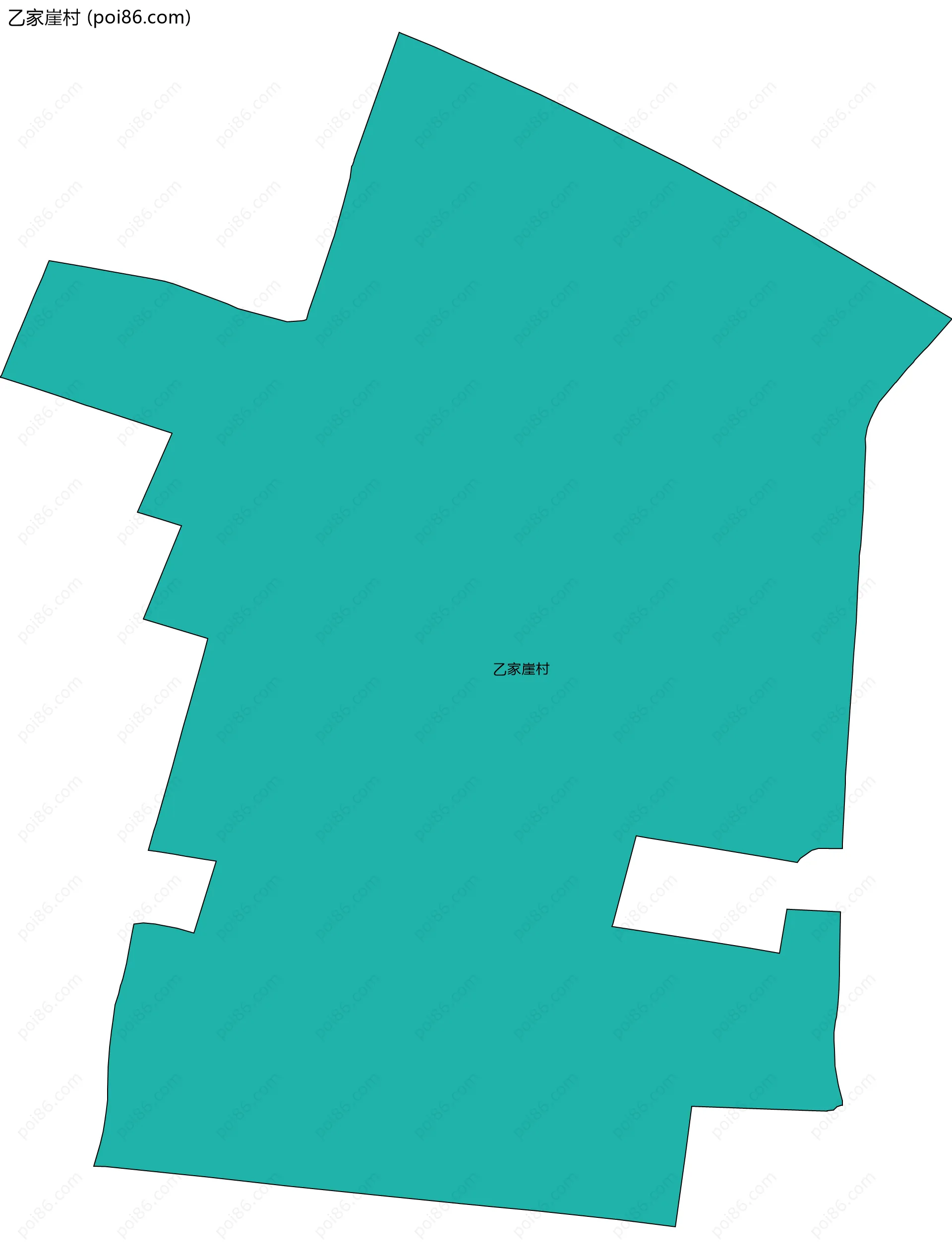 乙家崖村边界地图