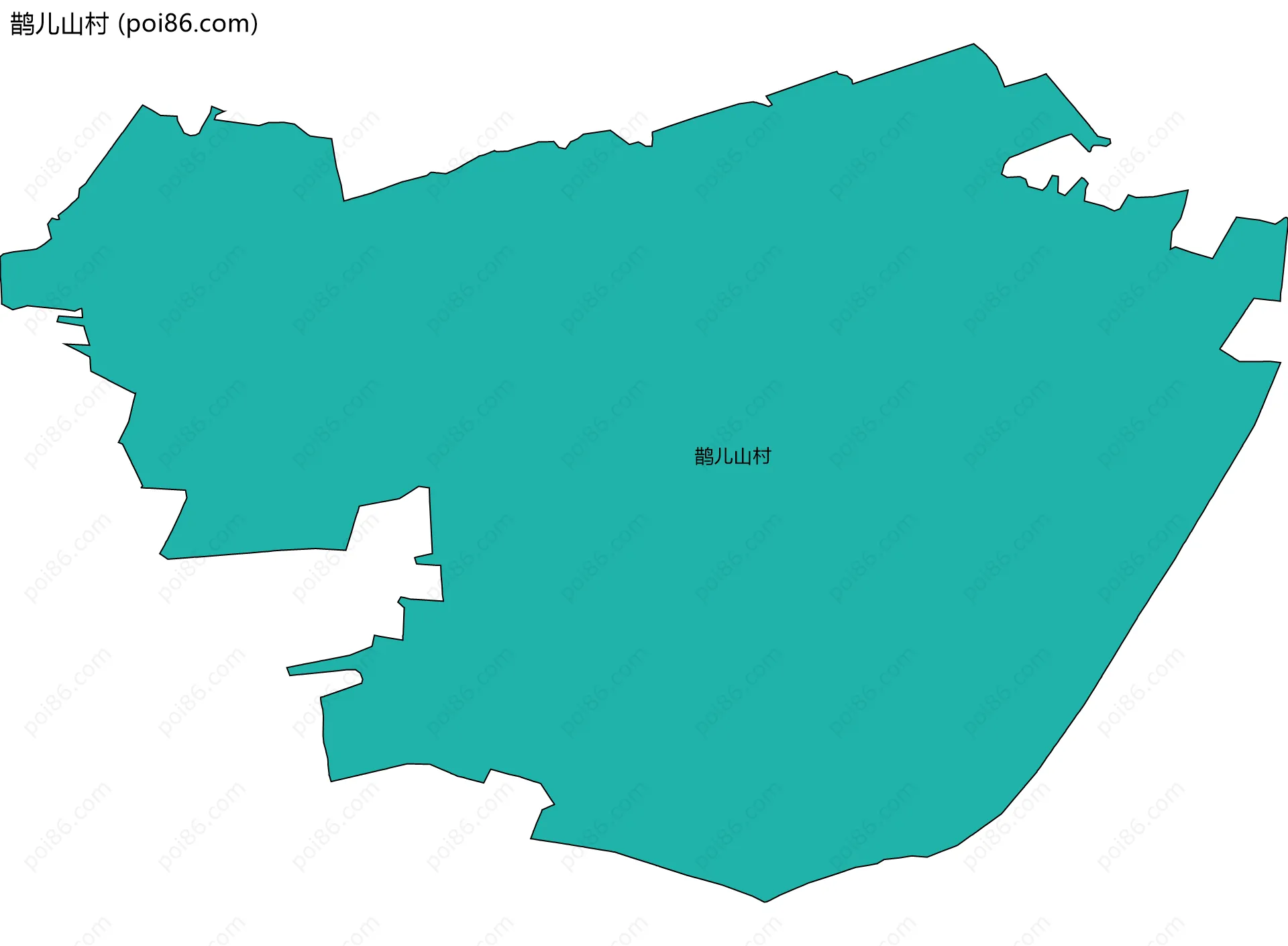 鹊儿山村边界地图