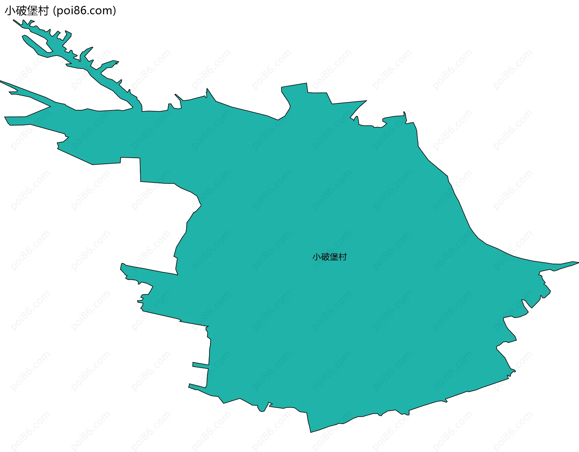 小破堡村边界地图