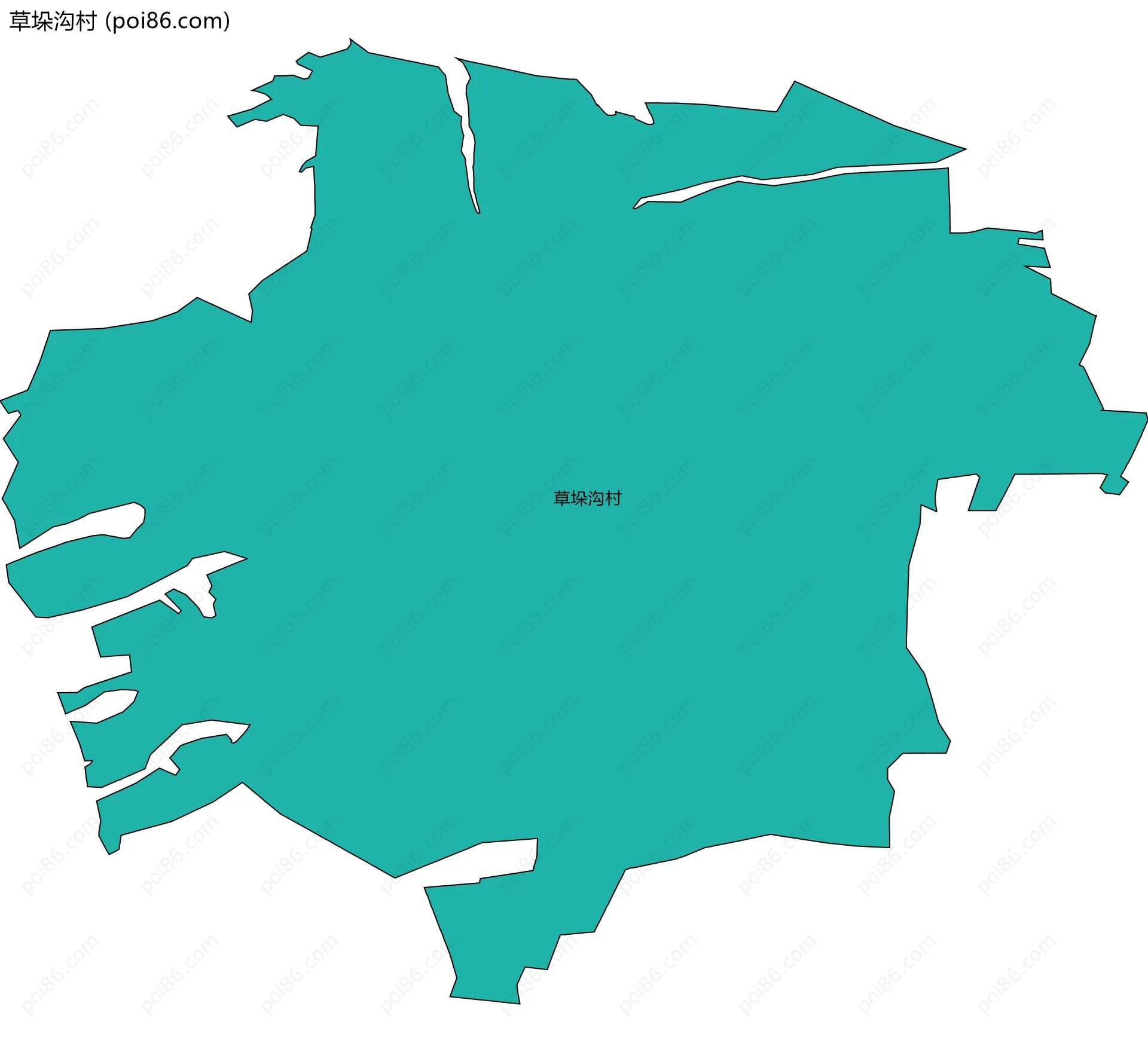 草垛沟村边界地图