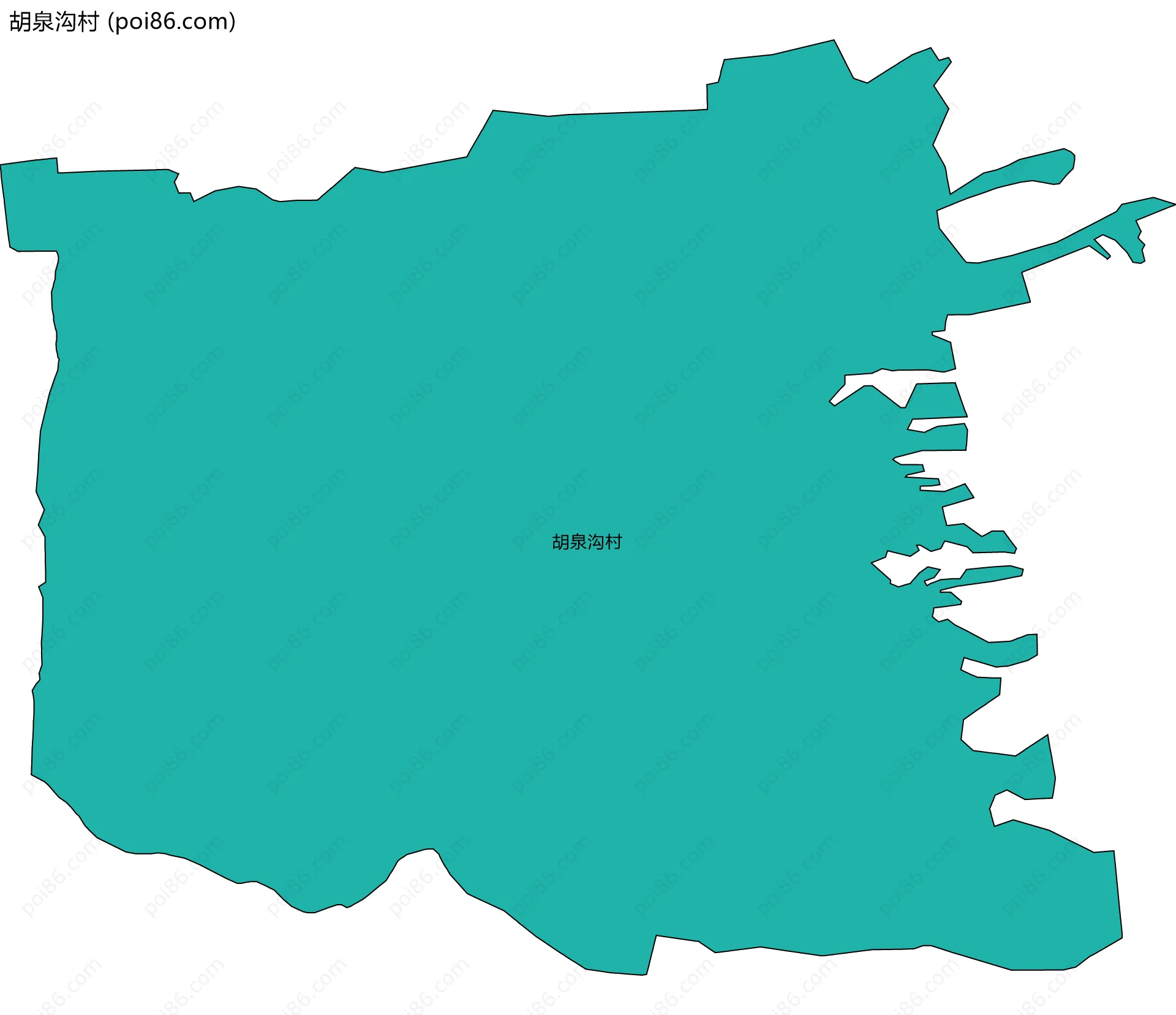 胡泉沟村边界地图