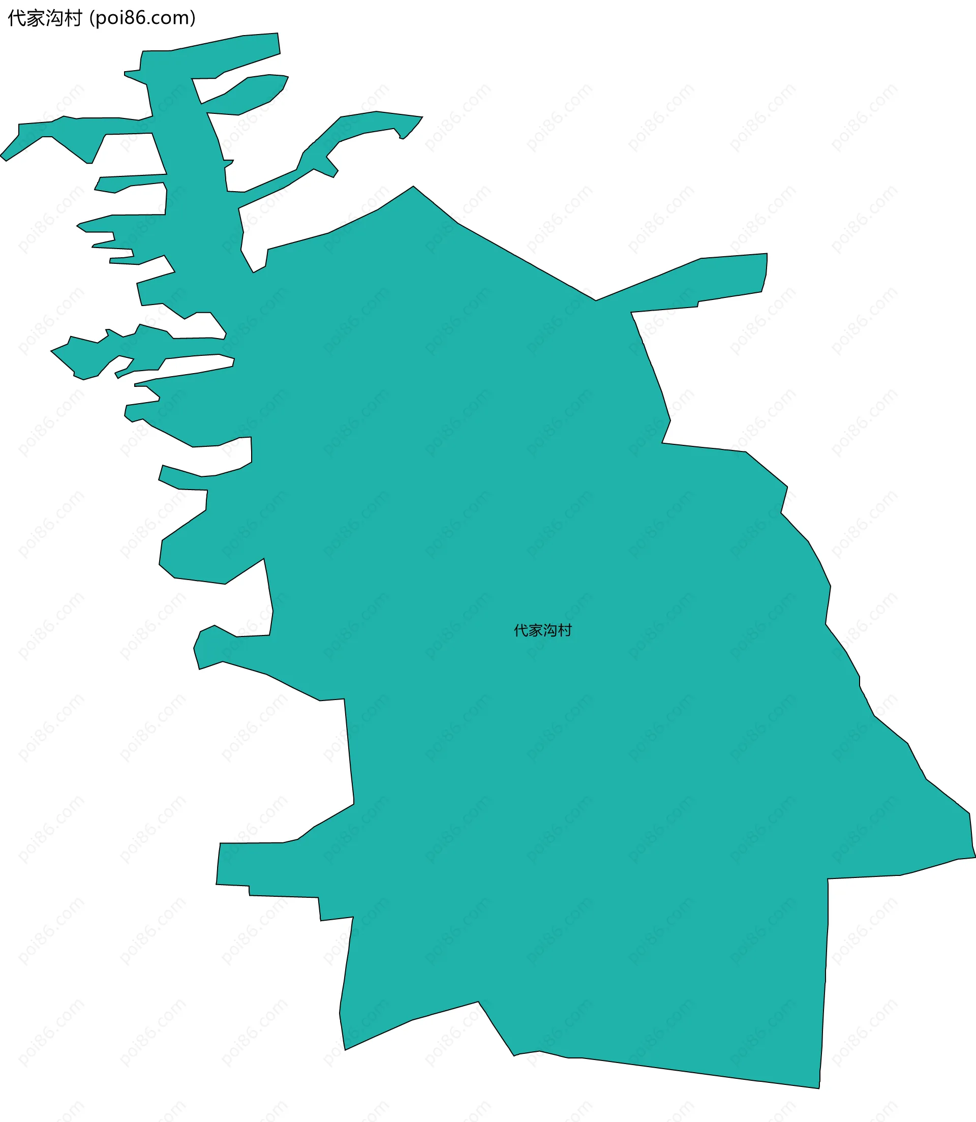 代家沟村边界地图