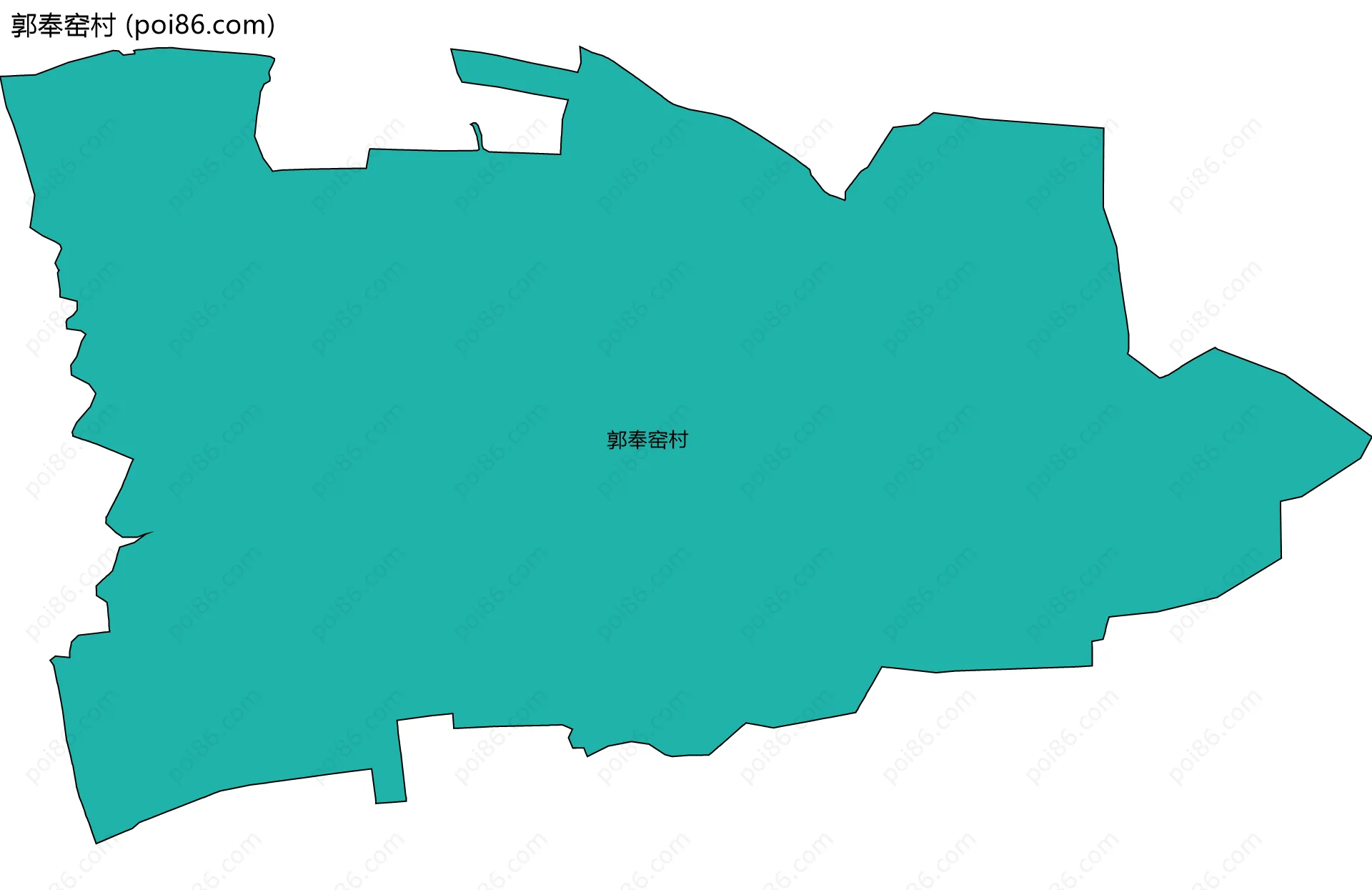 郭奉窑村边界地图