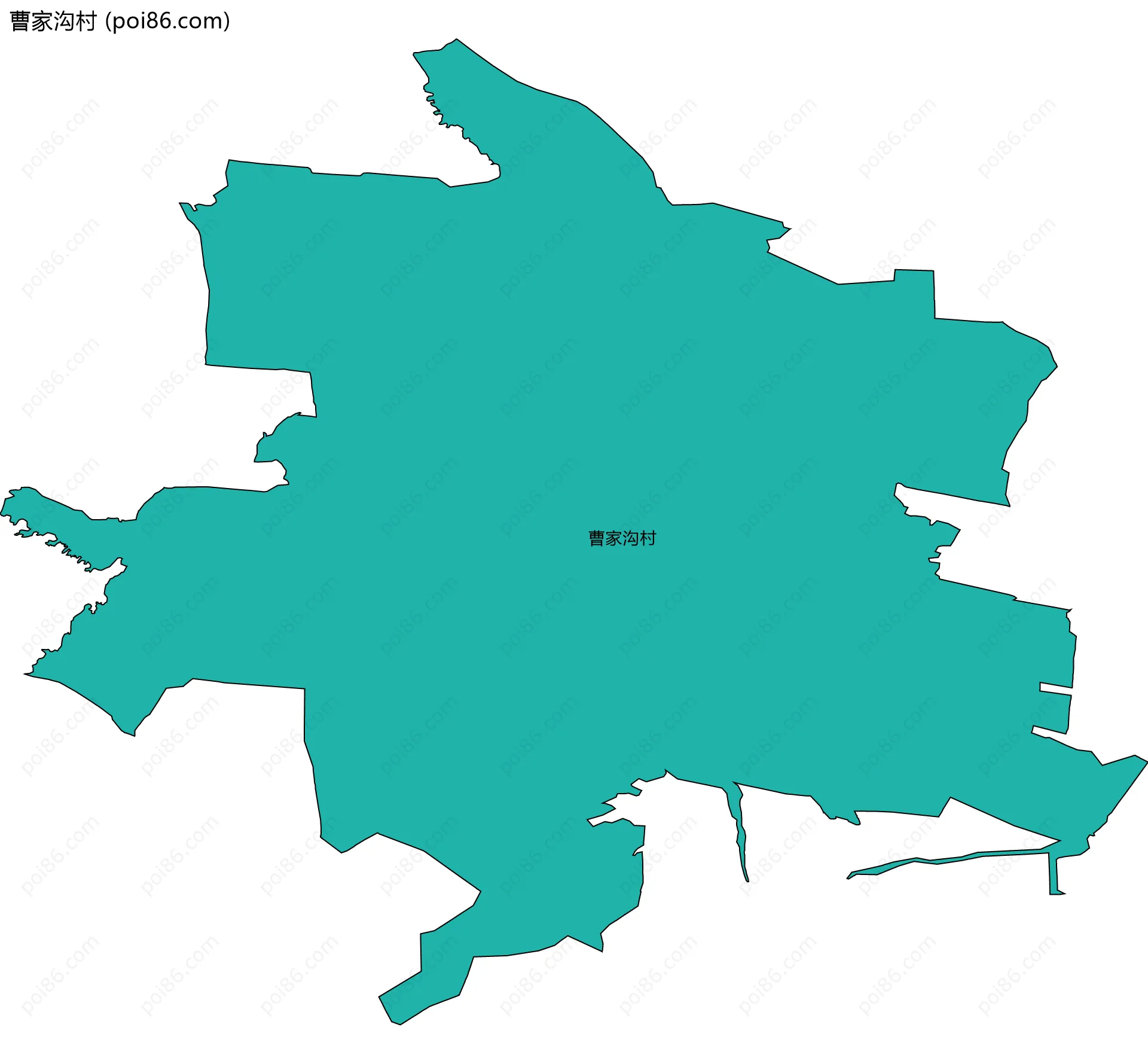 曹家沟村边界地图