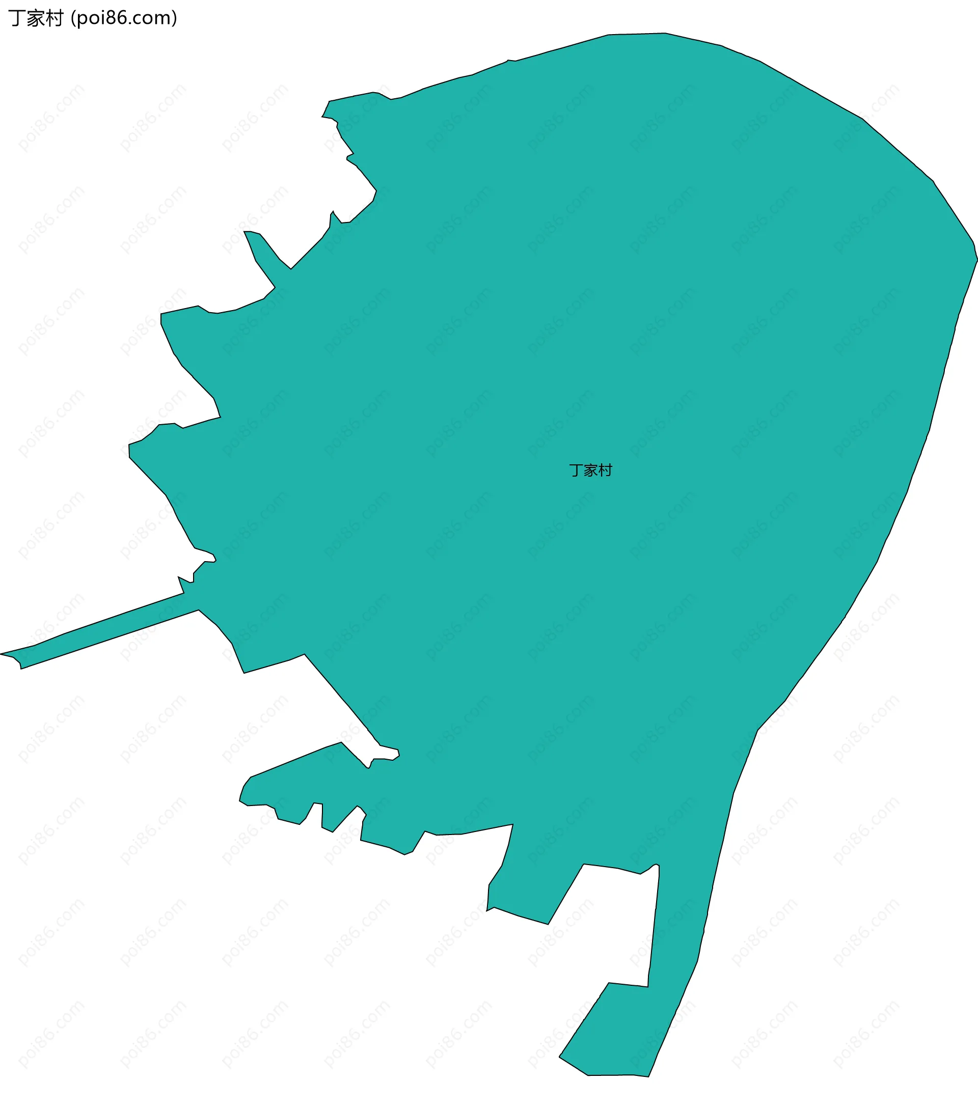丁家村边界地图