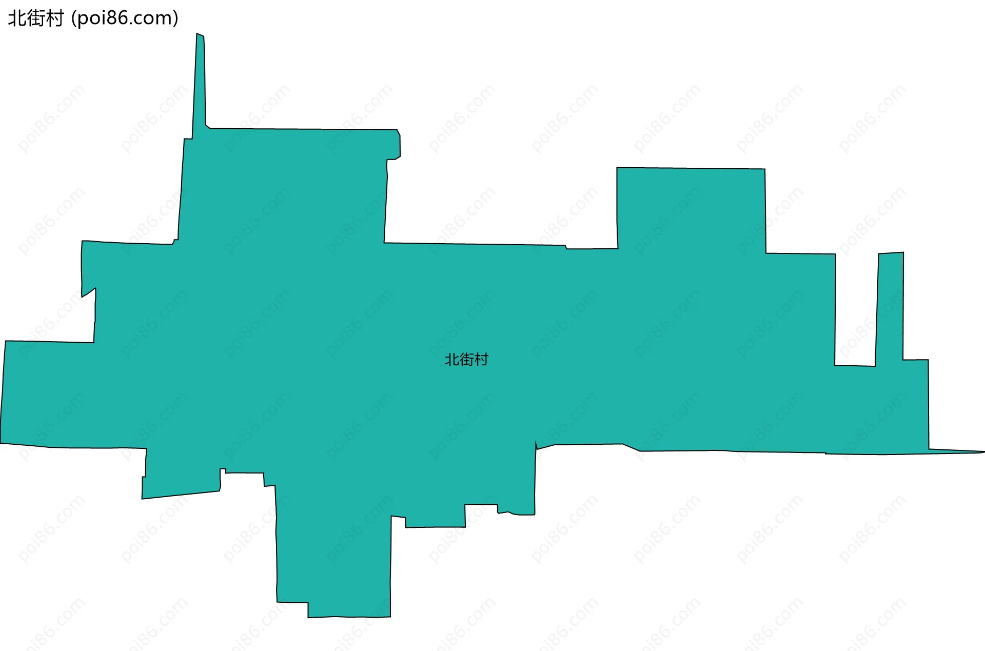 北街村边界地图