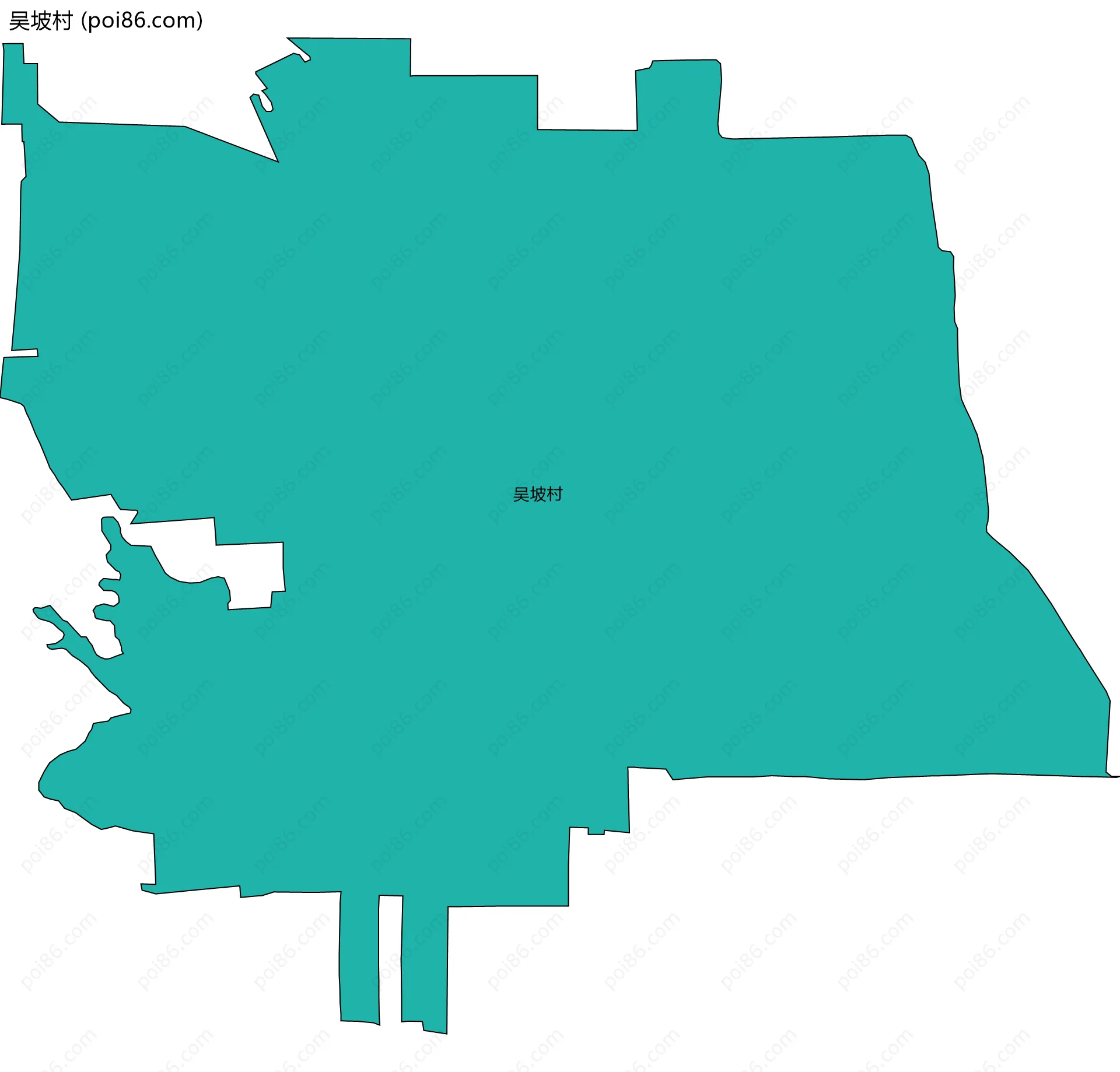 吴坡村边界地图