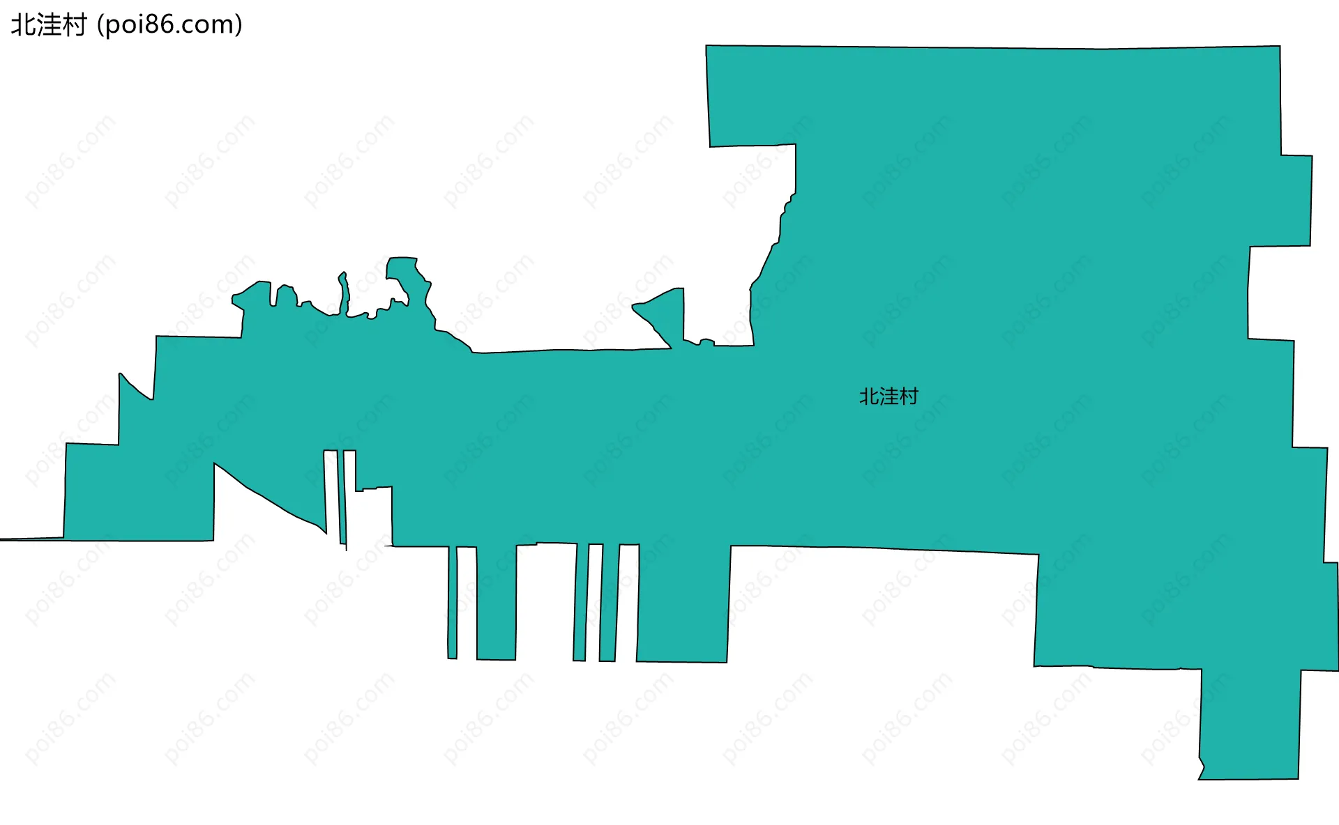 北洼村边界地图